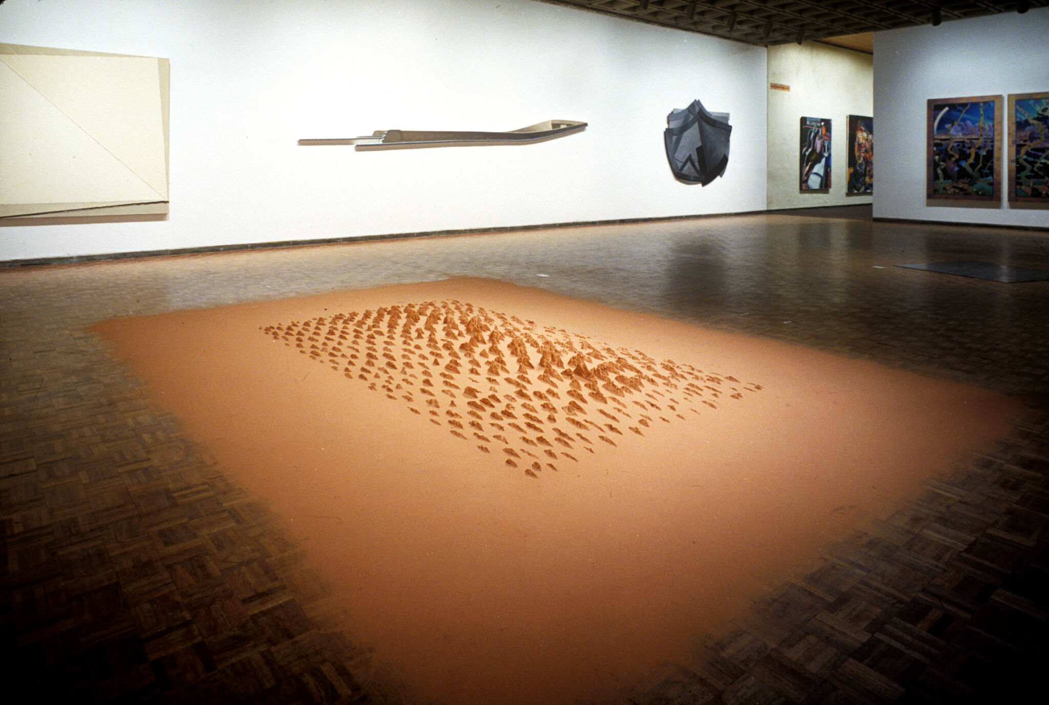 Works of art in a gallery.