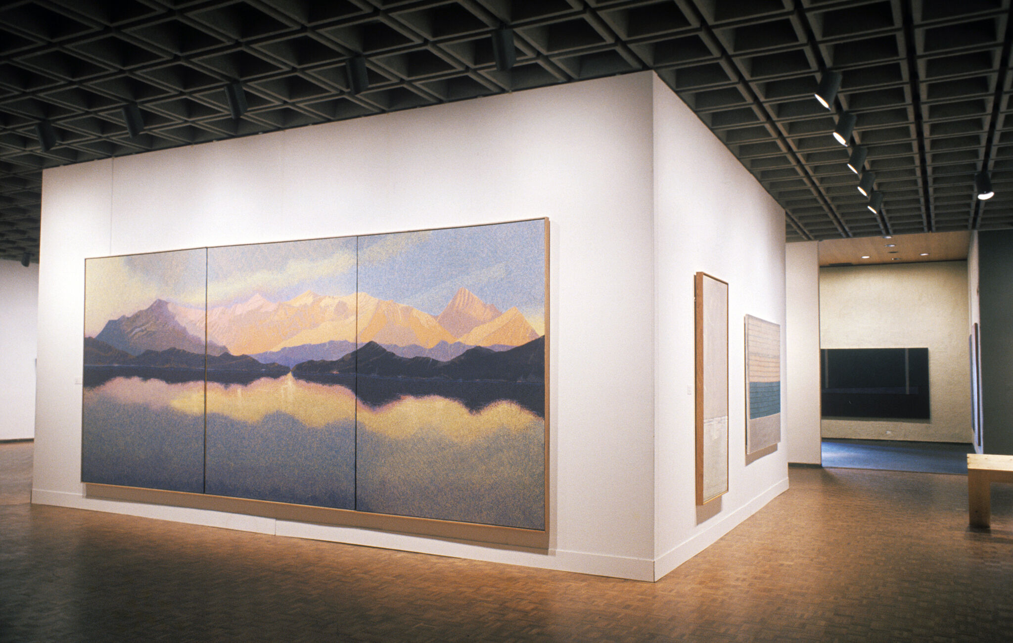 Works of art in a gallery.