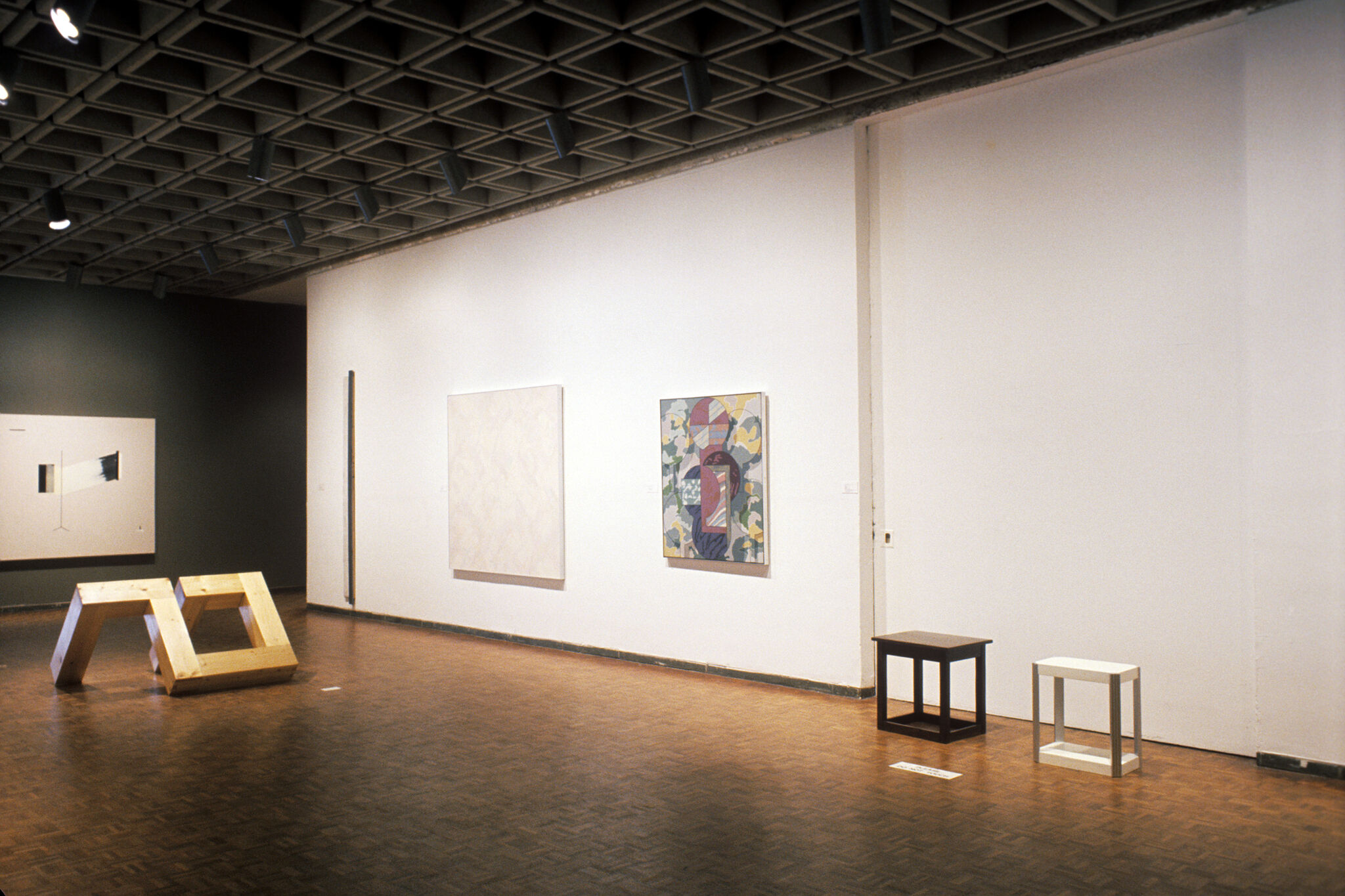 Works of art in a gallery.