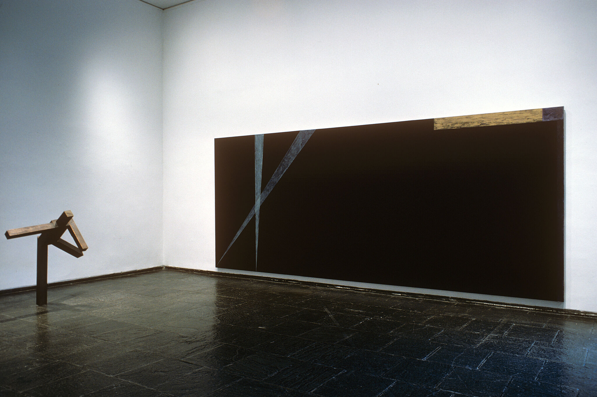 Works of art in a gallery.