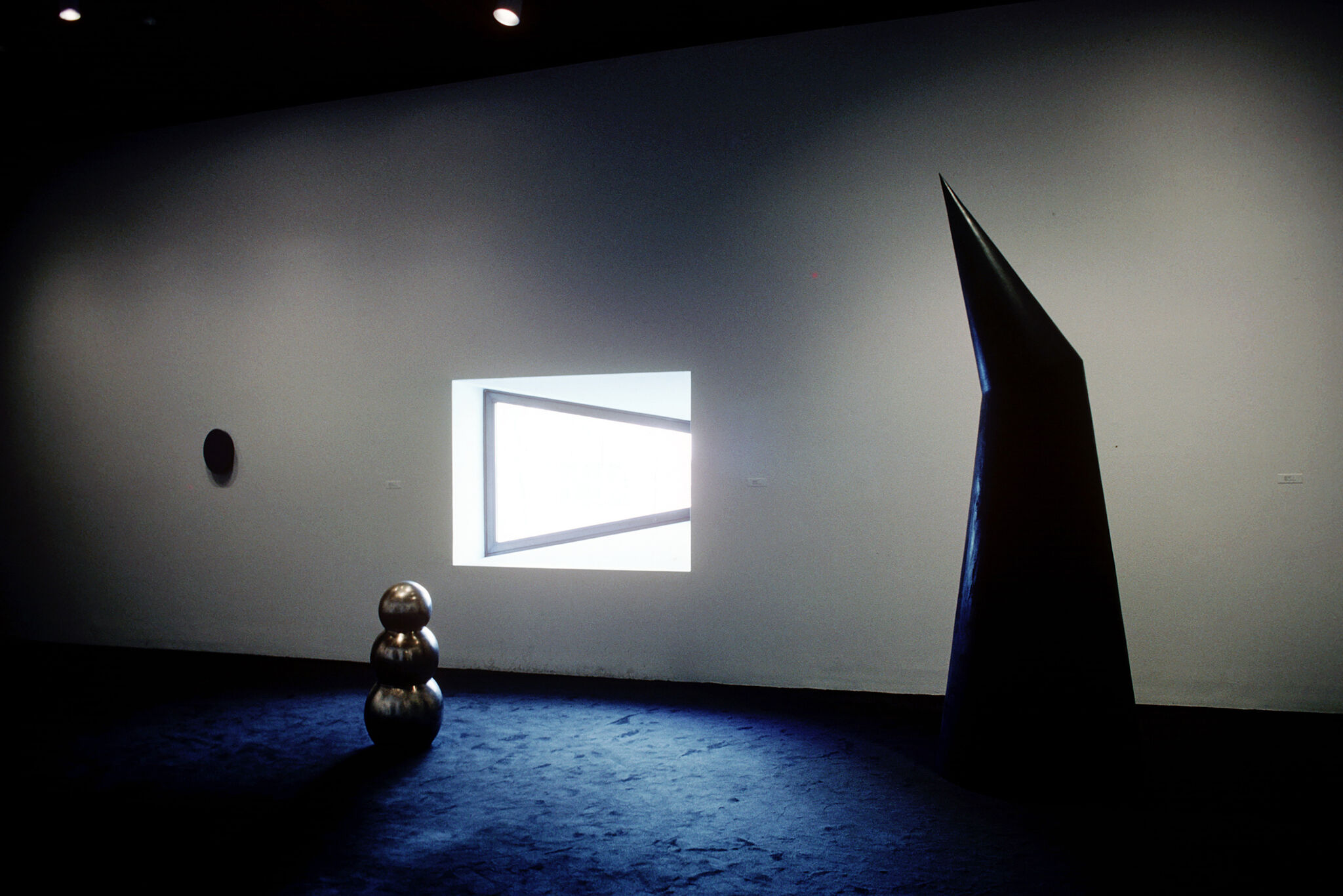 Works of art in a gallery.