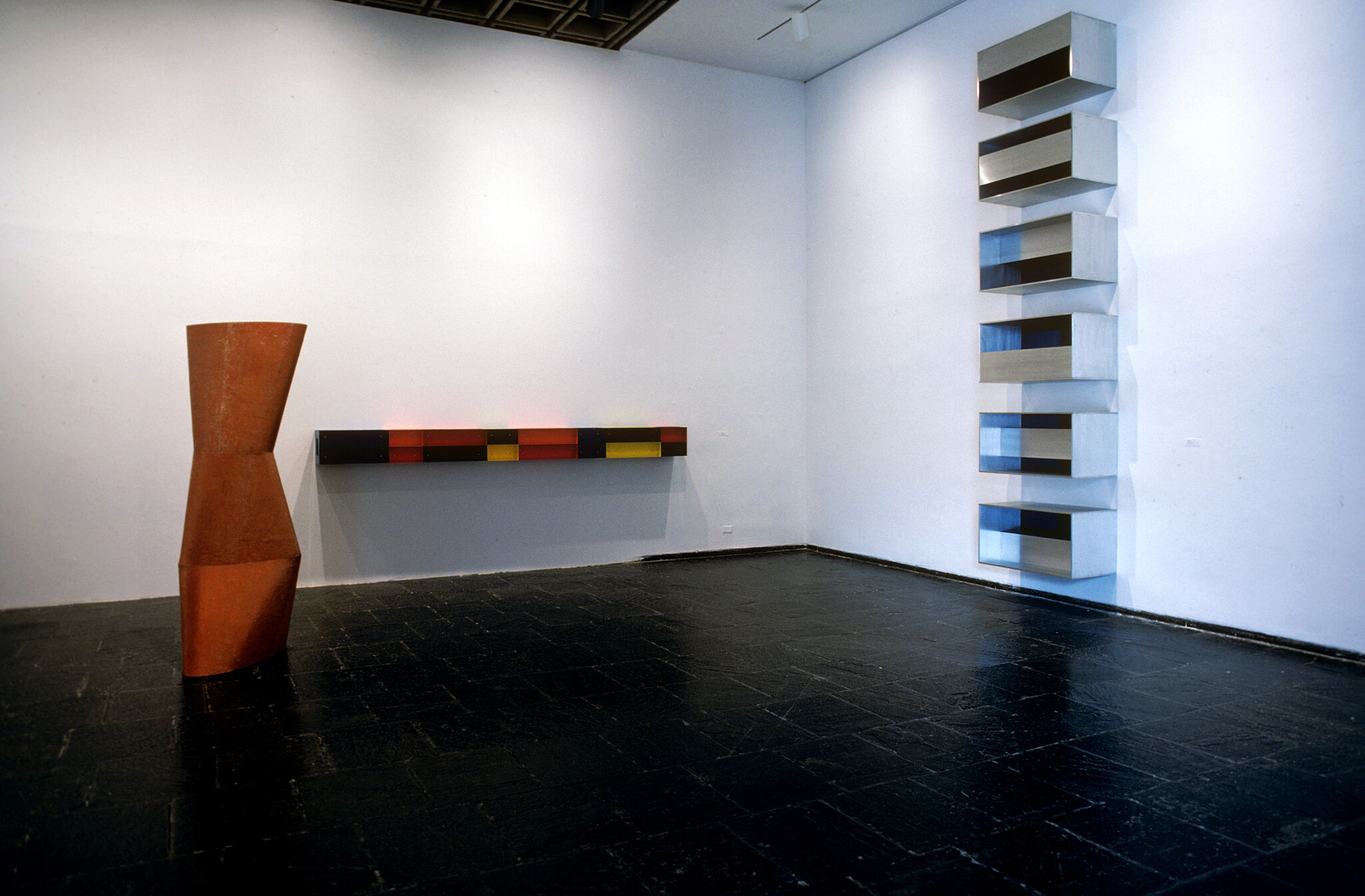 Works of art in a gallery.