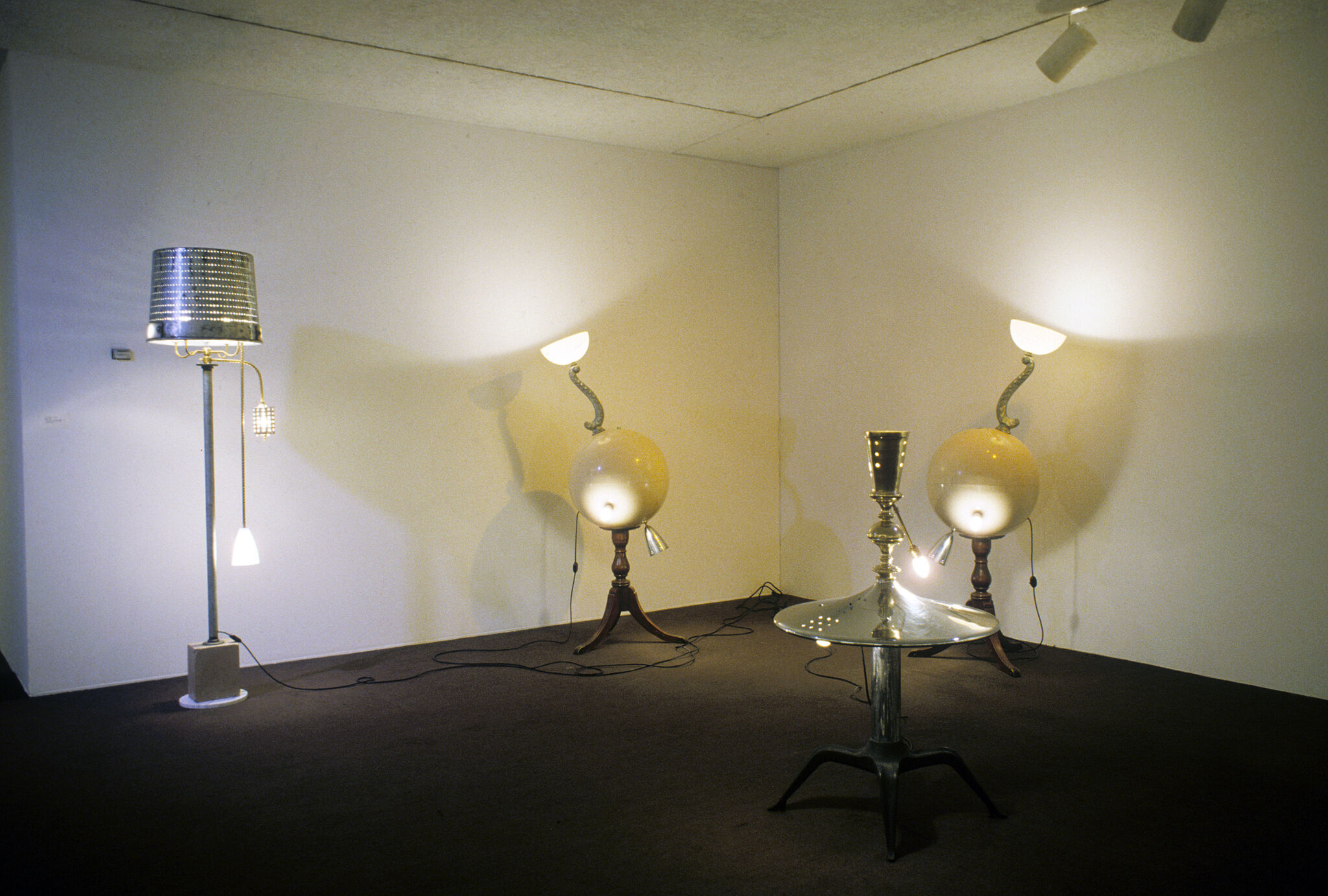 Works of art in a gallery.