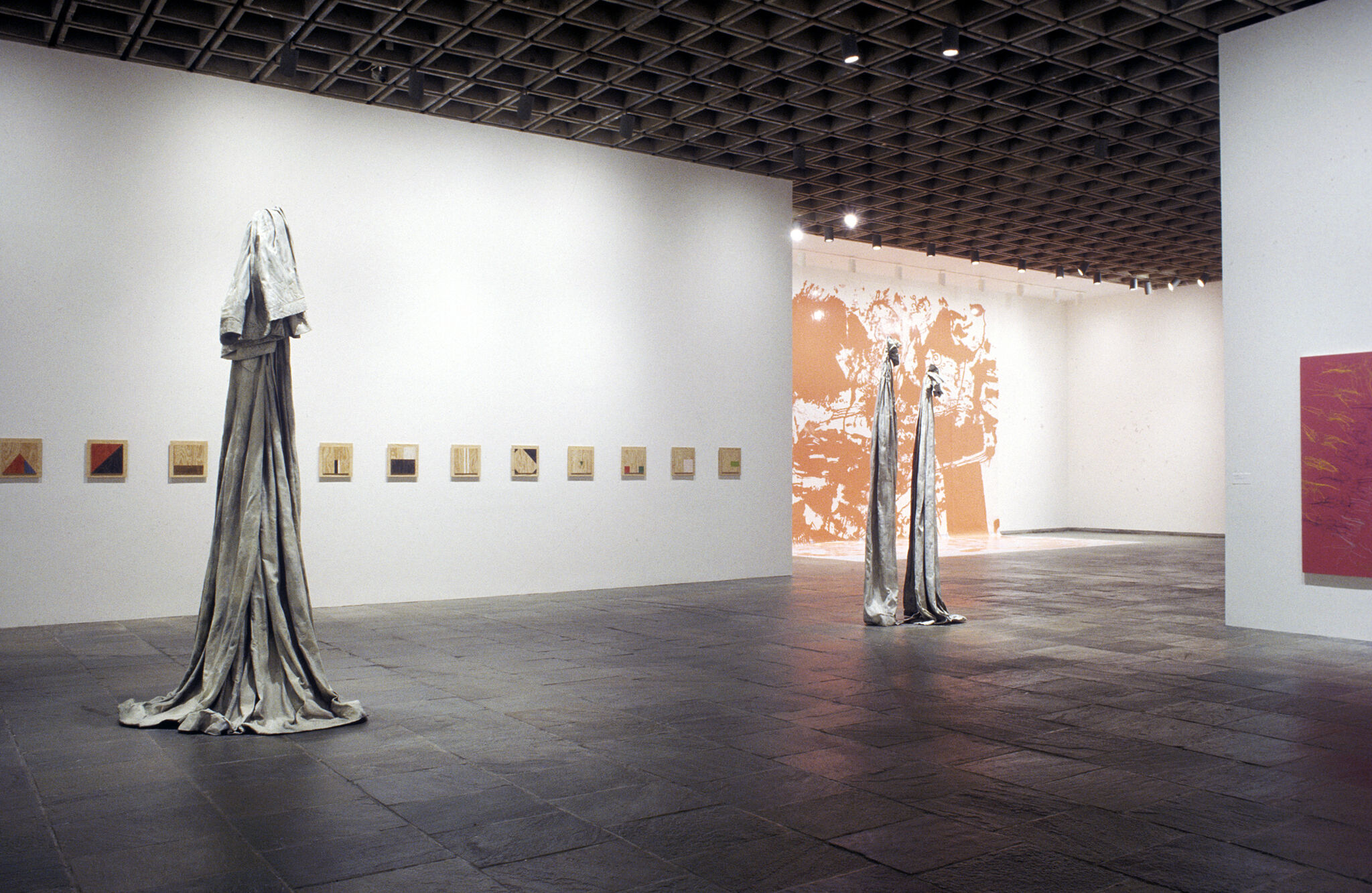 Works of art in a gallery.