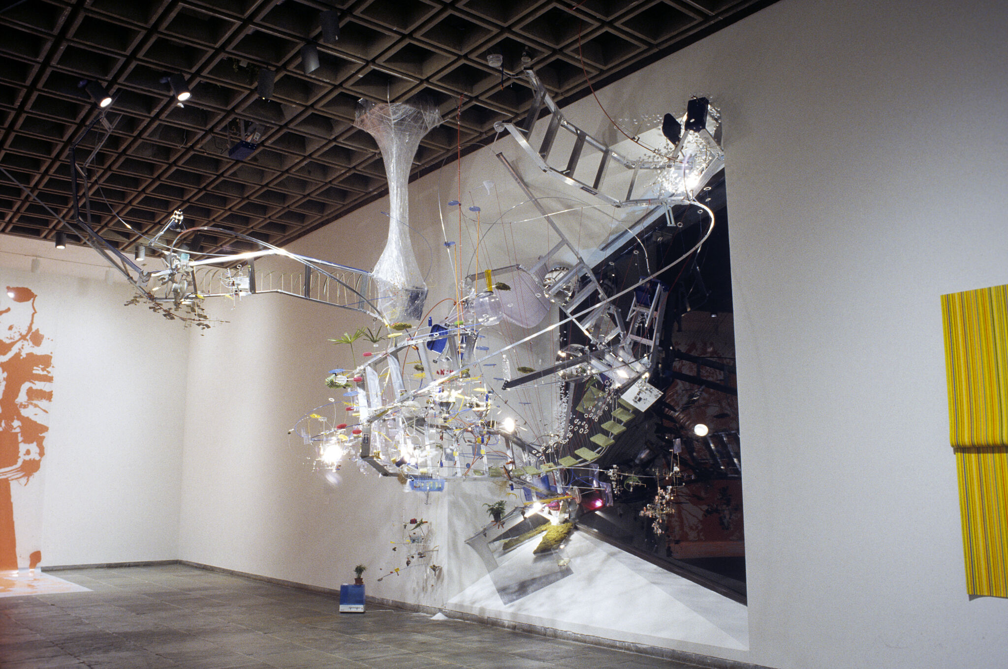 Works of art in a gallery.