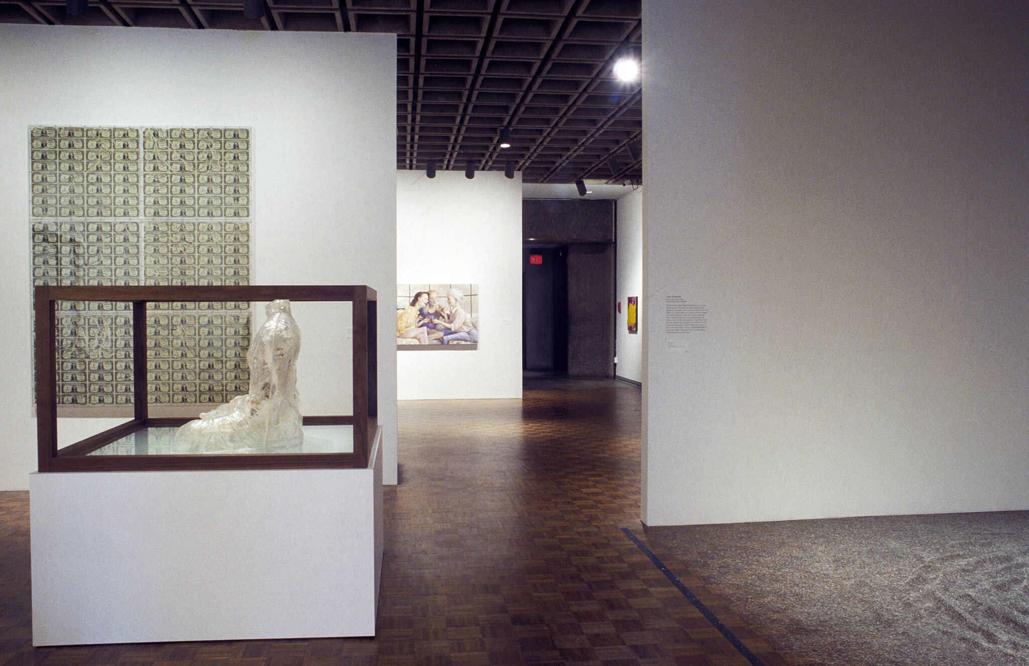 Works of art in a gallery.