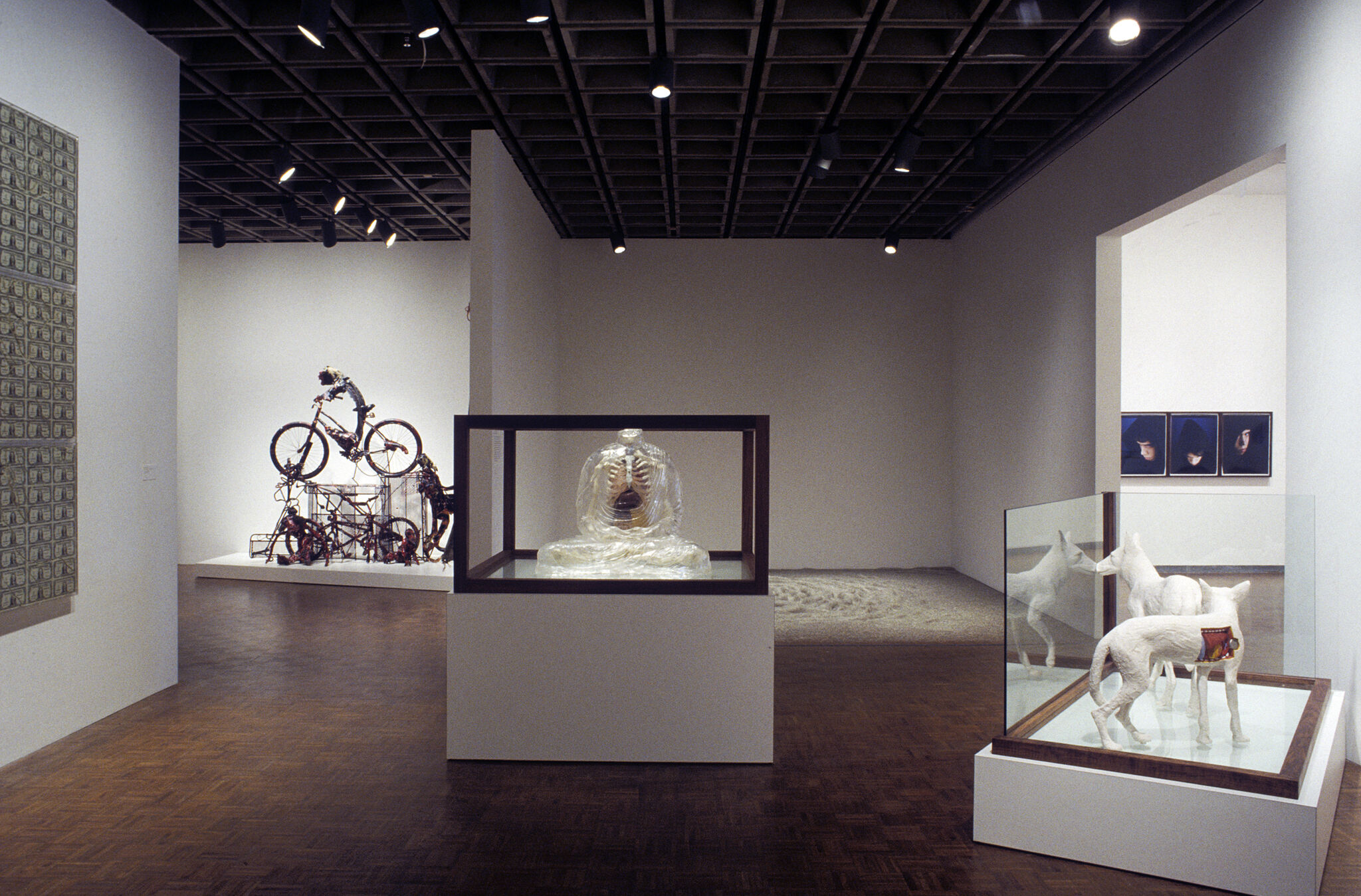 Works of art in a gallery.