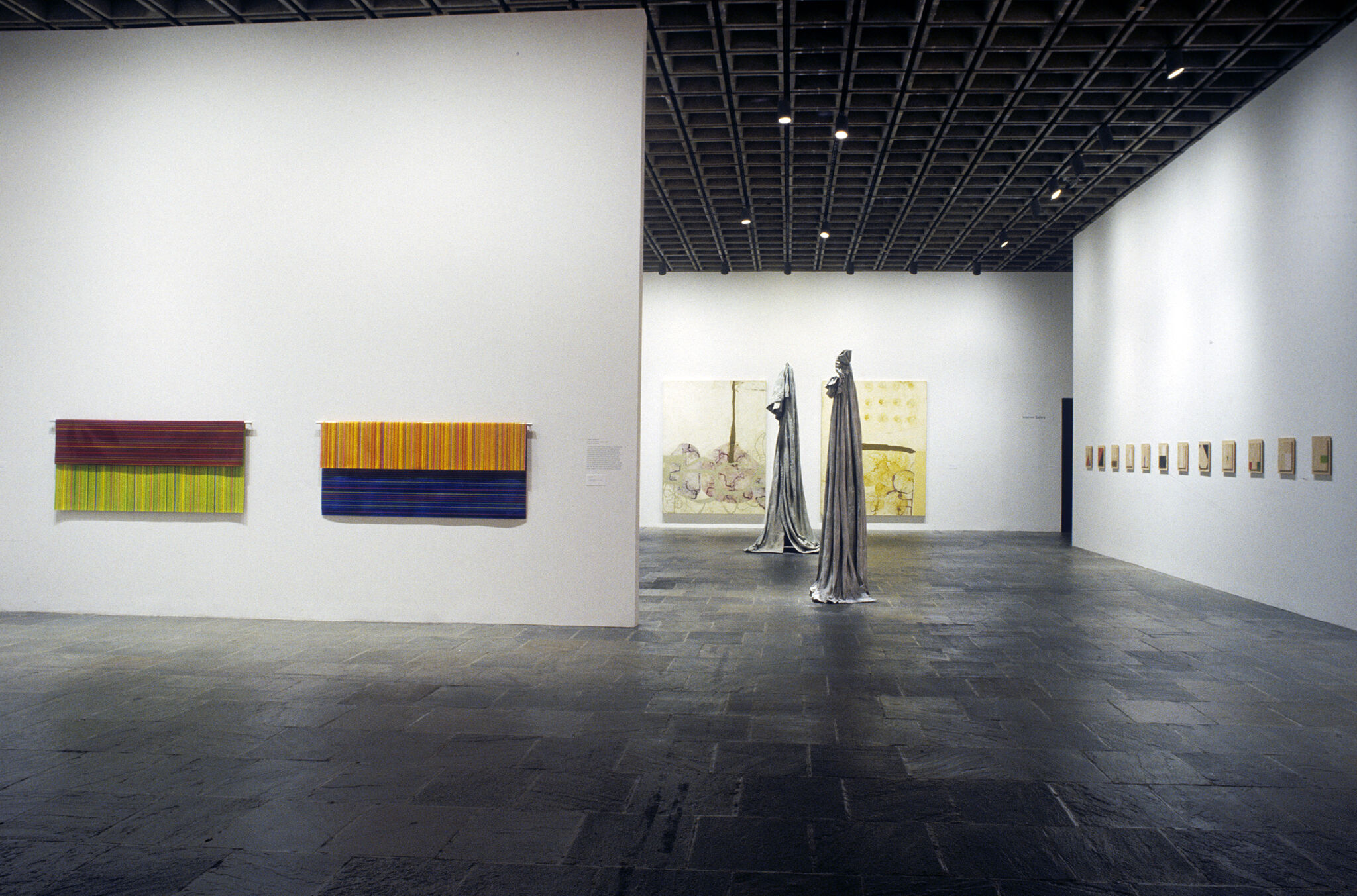 Works of art in a gallery.