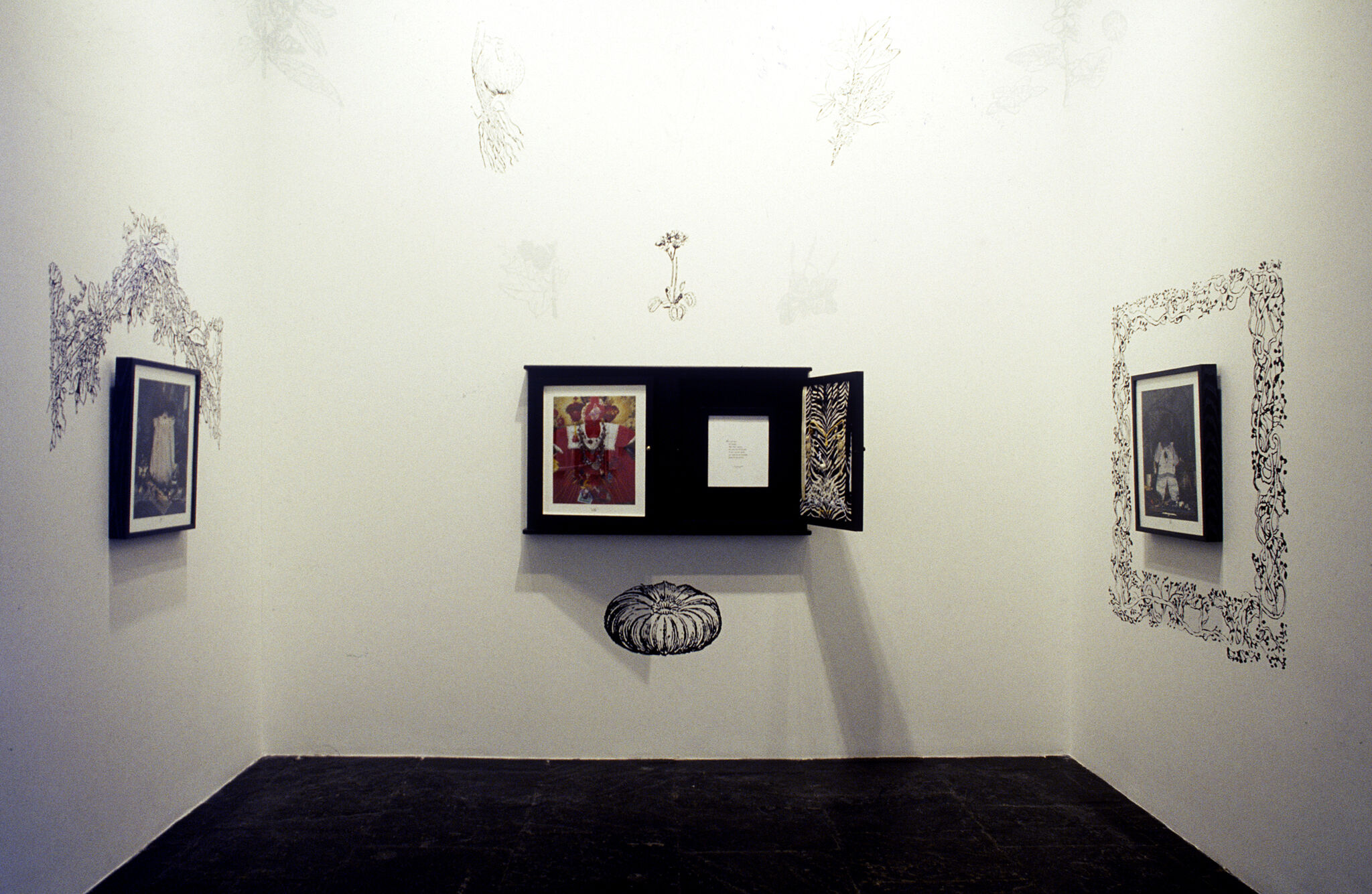 Works of art in a gallery.