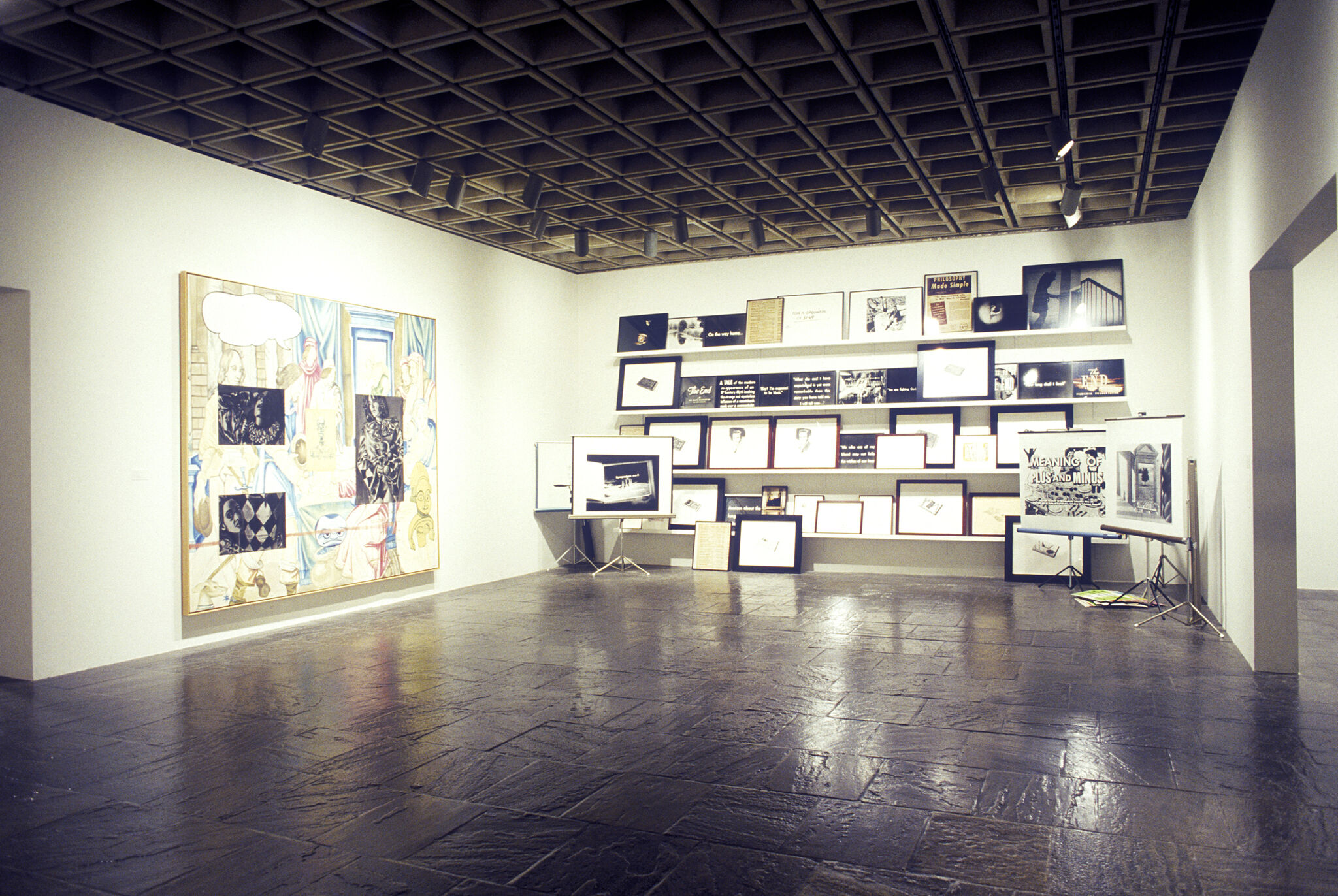 Works of art in a gallery.