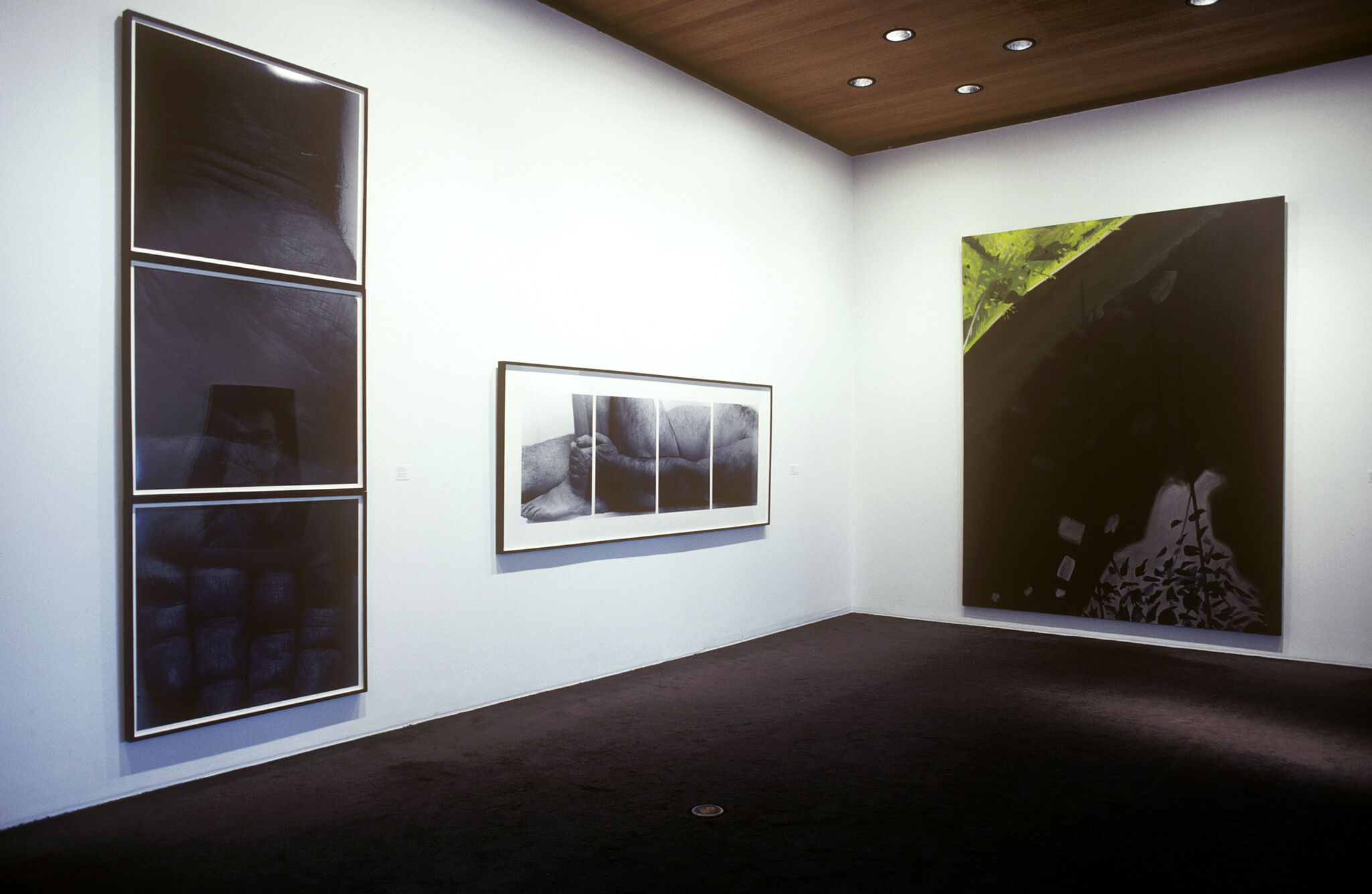 Works of art in a gallery.