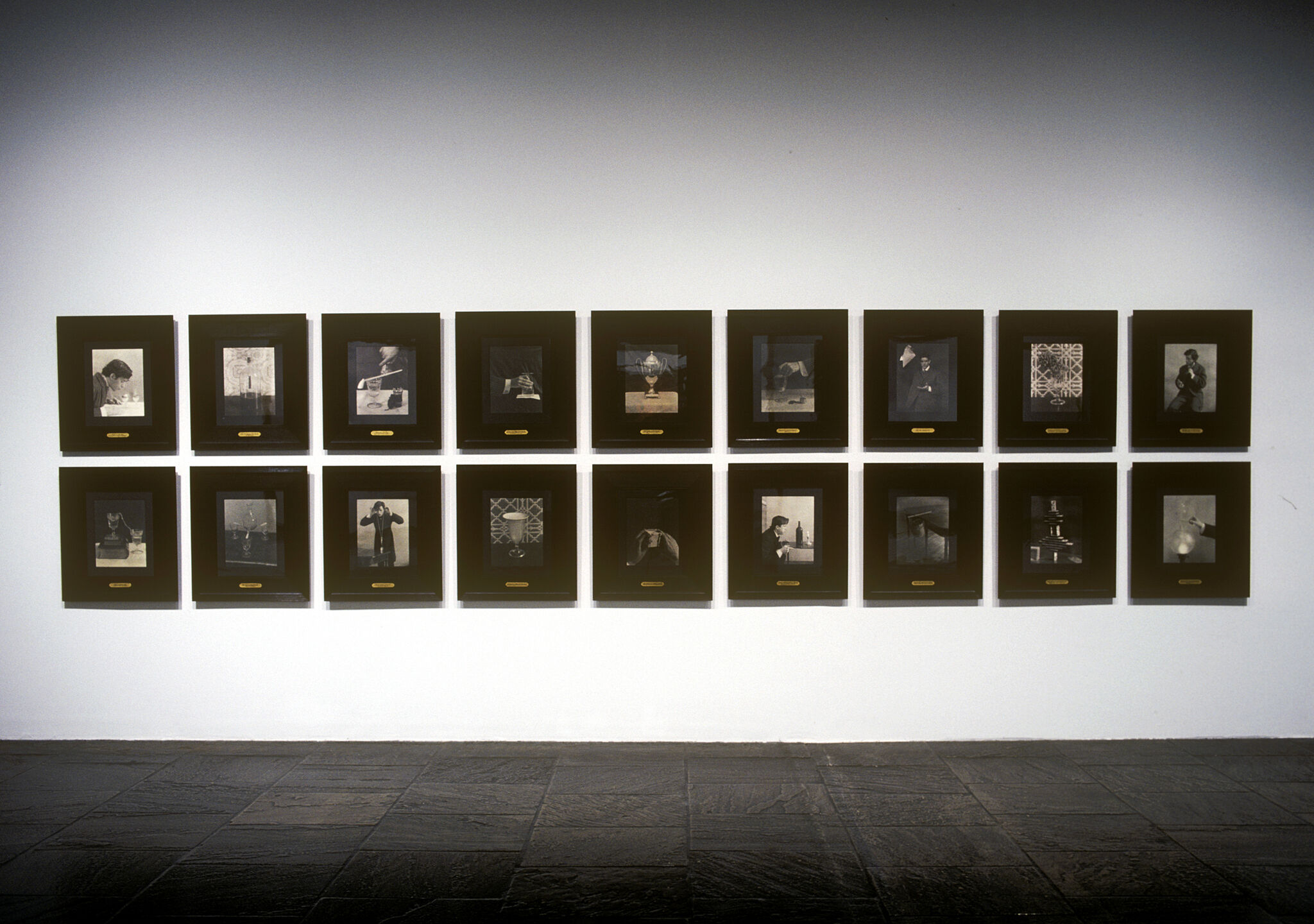 Works of art in a gallery.