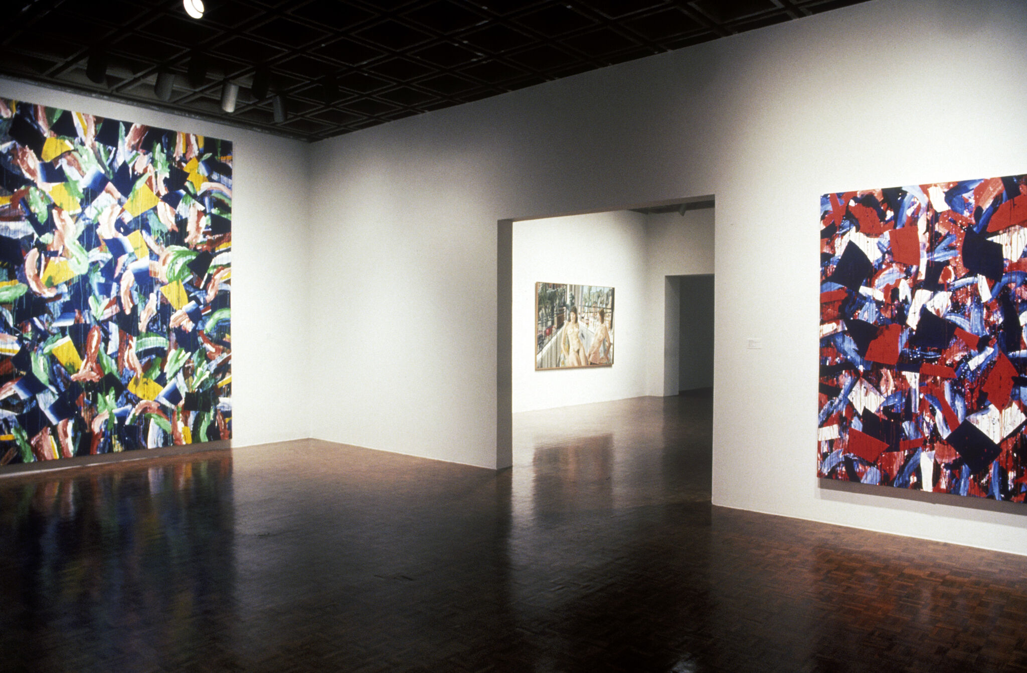 Works of art in a gallery.