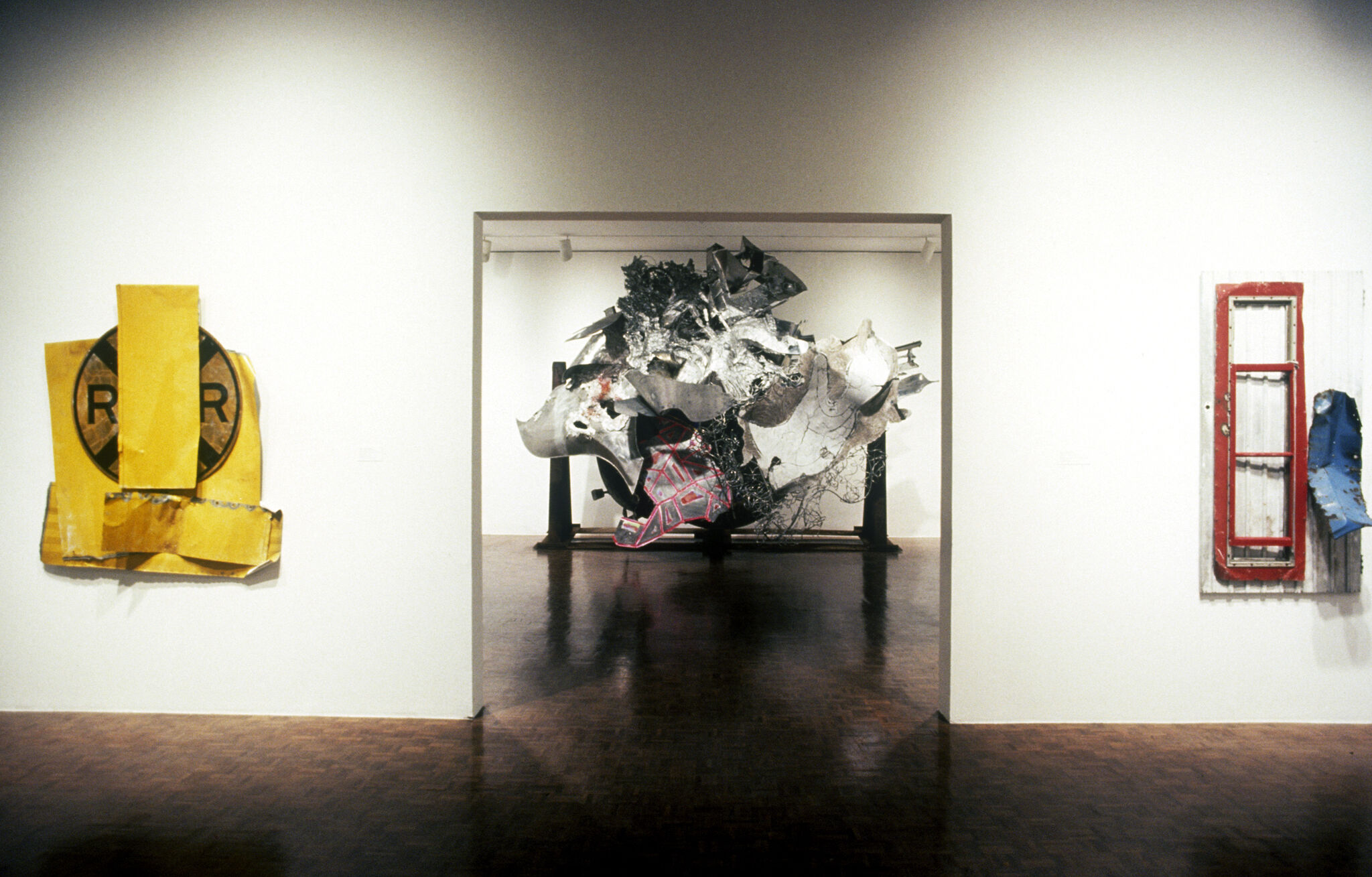 Works of art in a gallery.