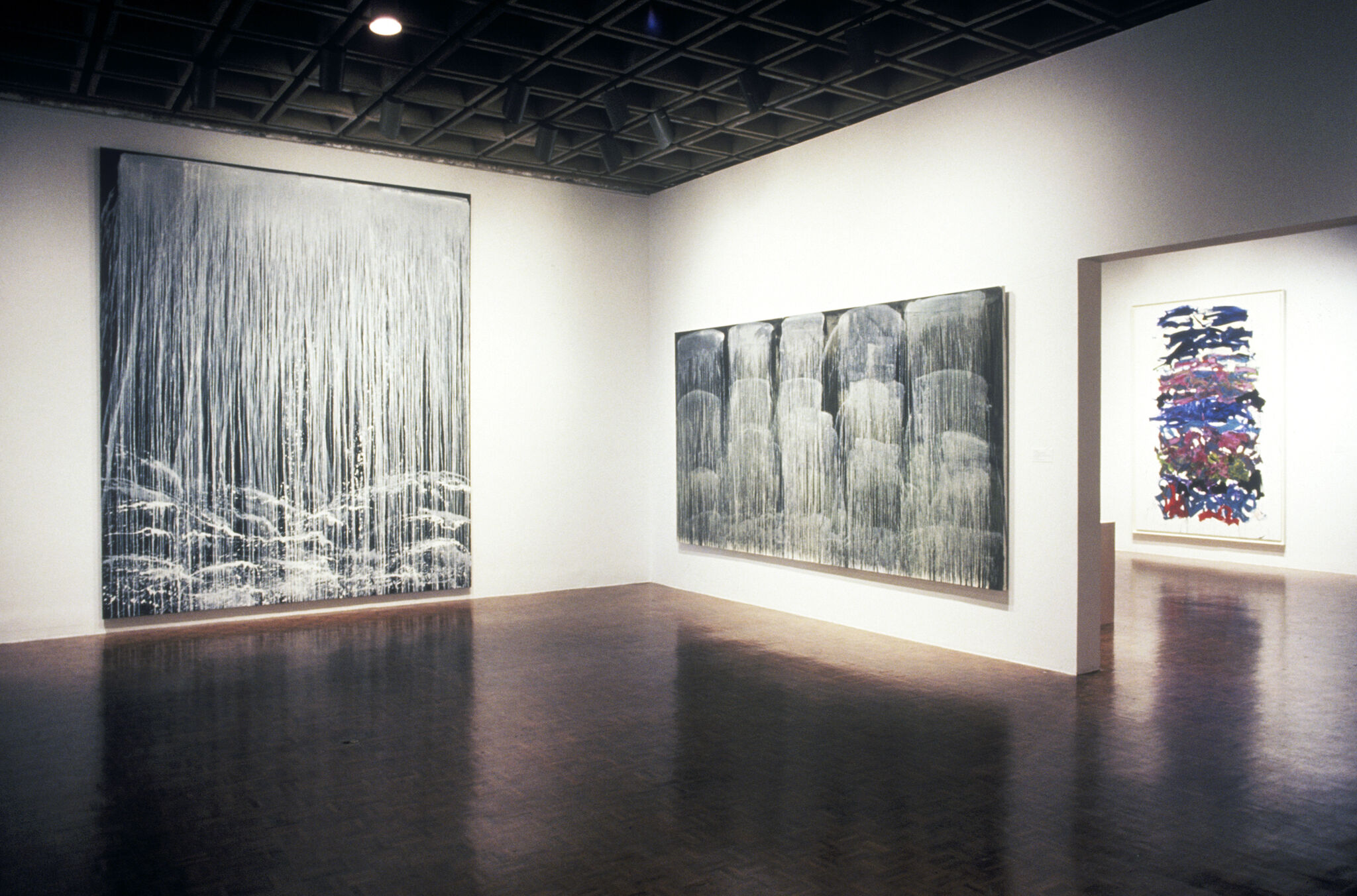 Works of art in a gallery.