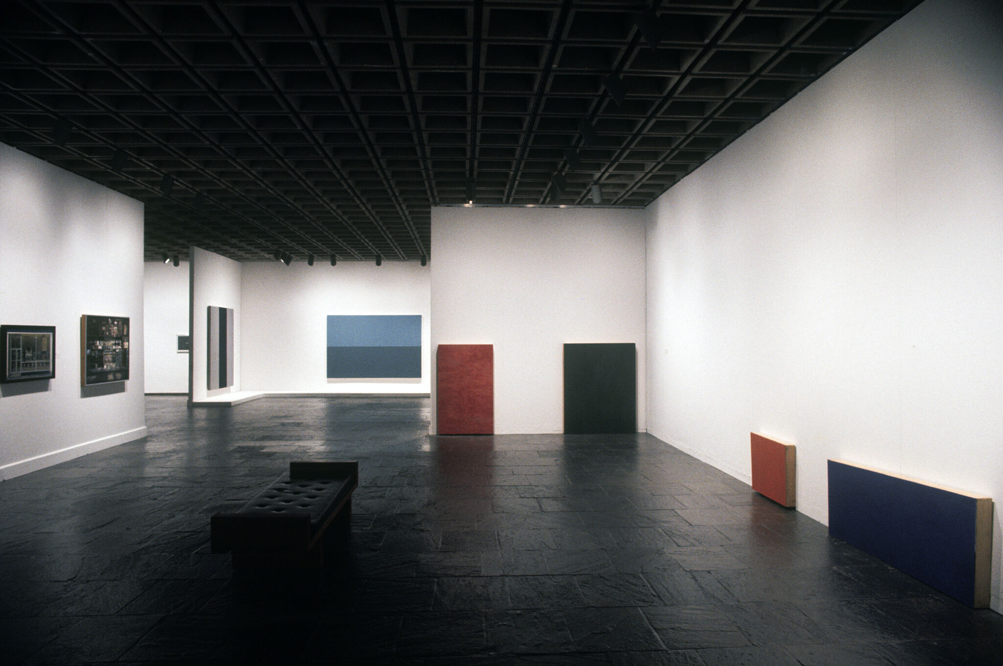 Works of art in a gallery.