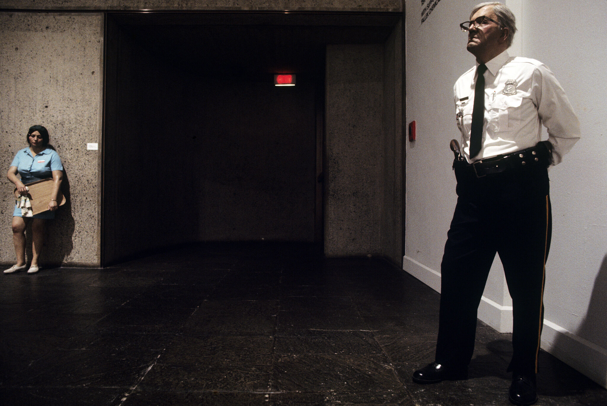 Works of art in a gallery.