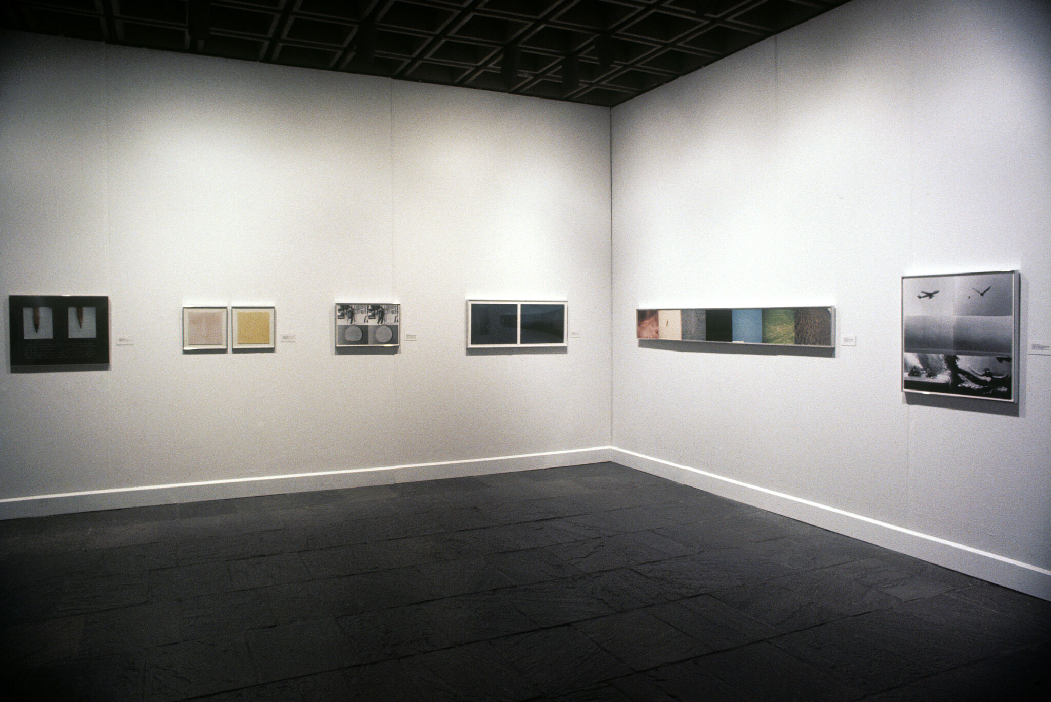 Works of art in a gallery.