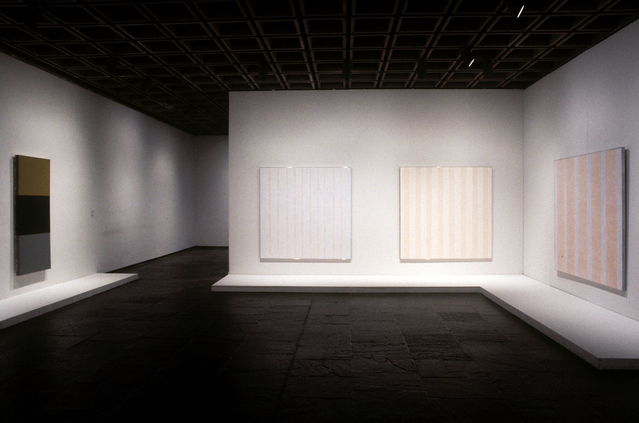 Works of art in a gallery.