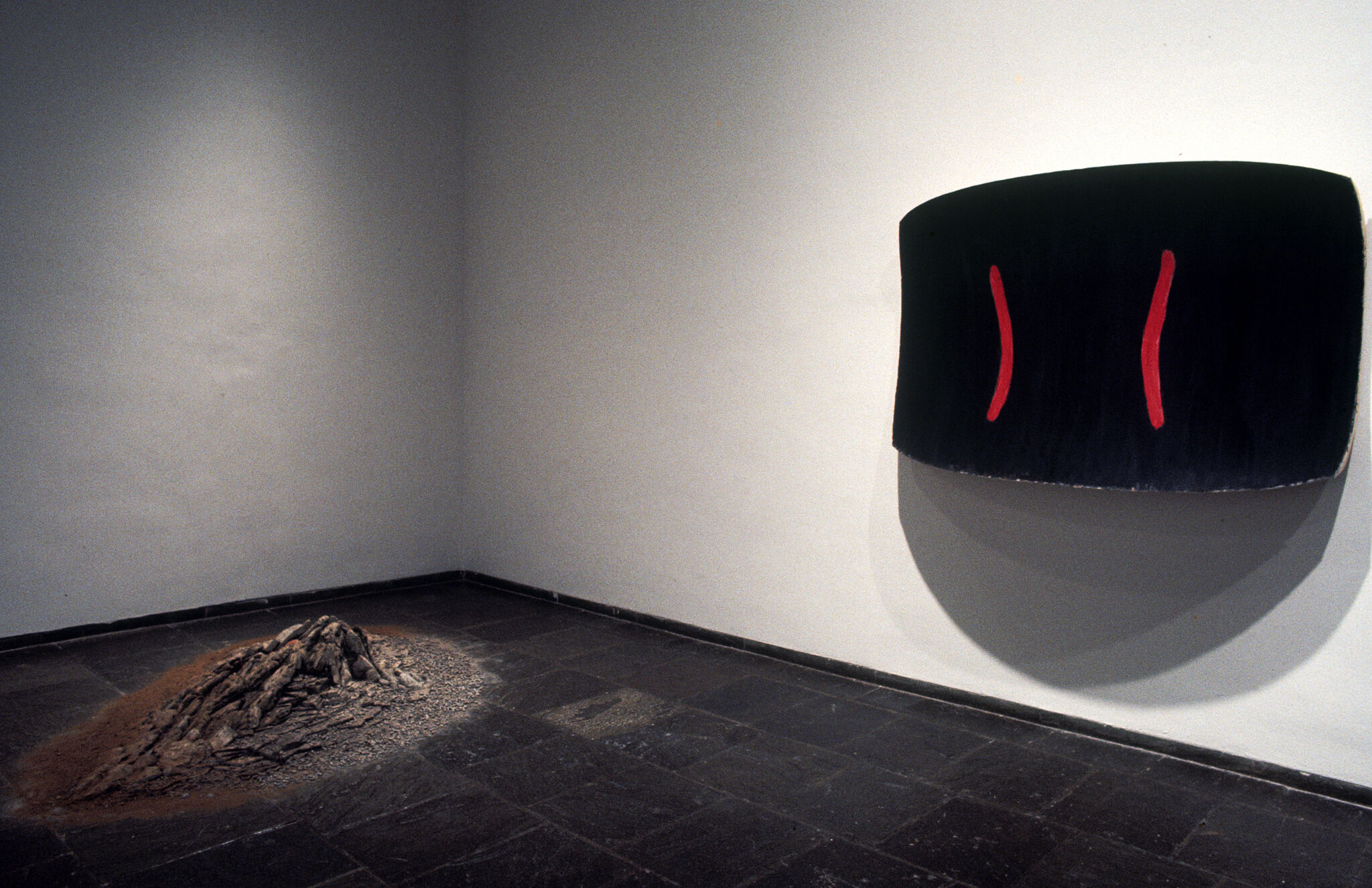 Works of art in a gallery.