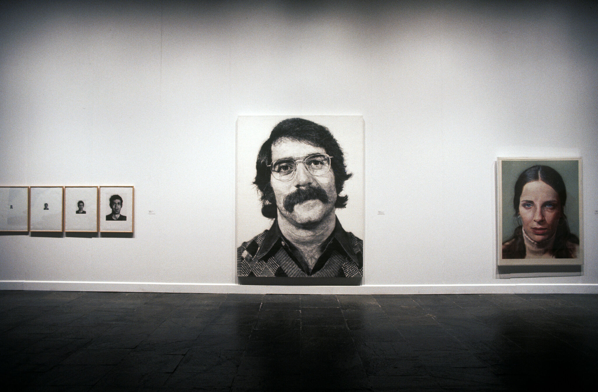 Works of art in a gallery.