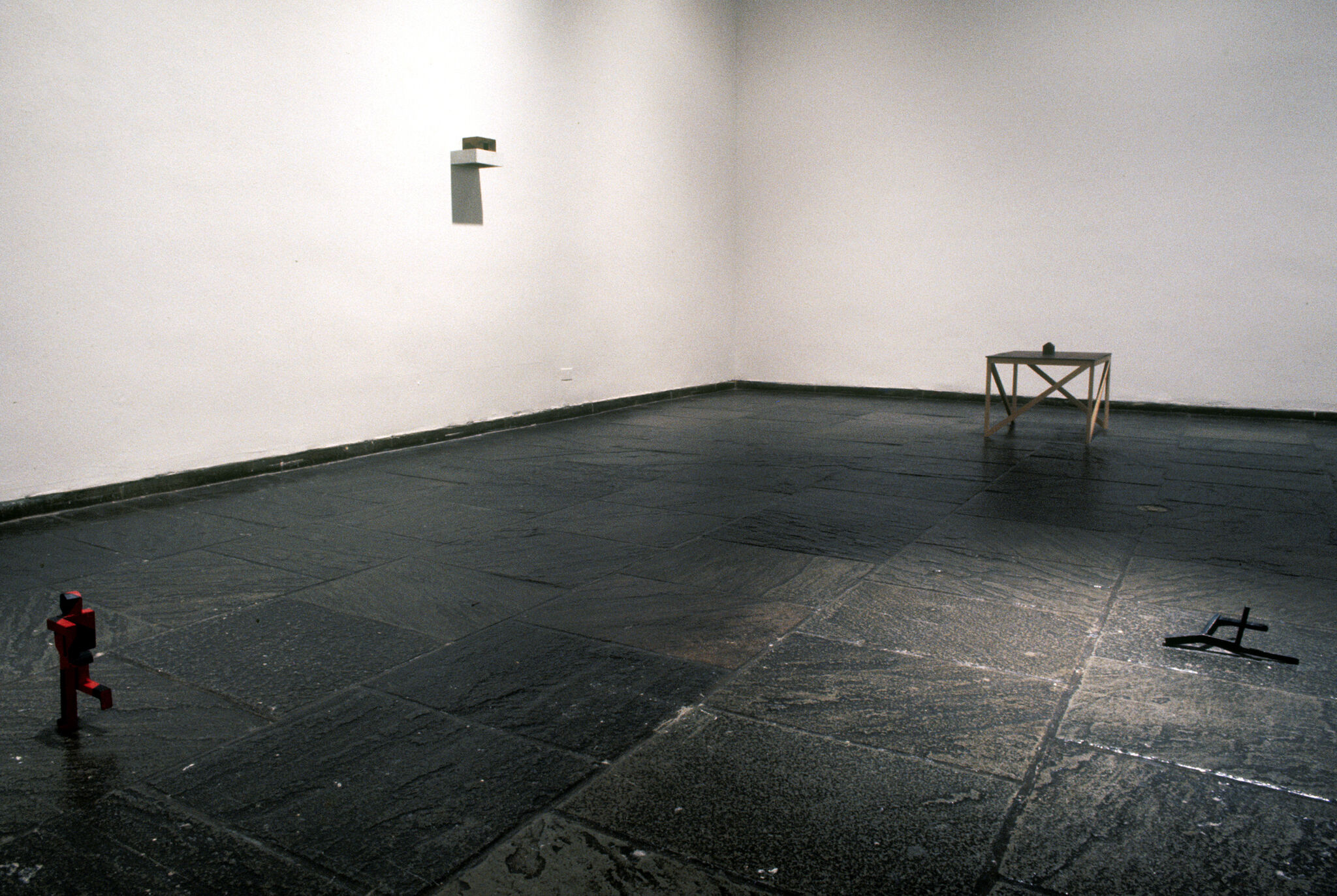 Works of art in a gallery.