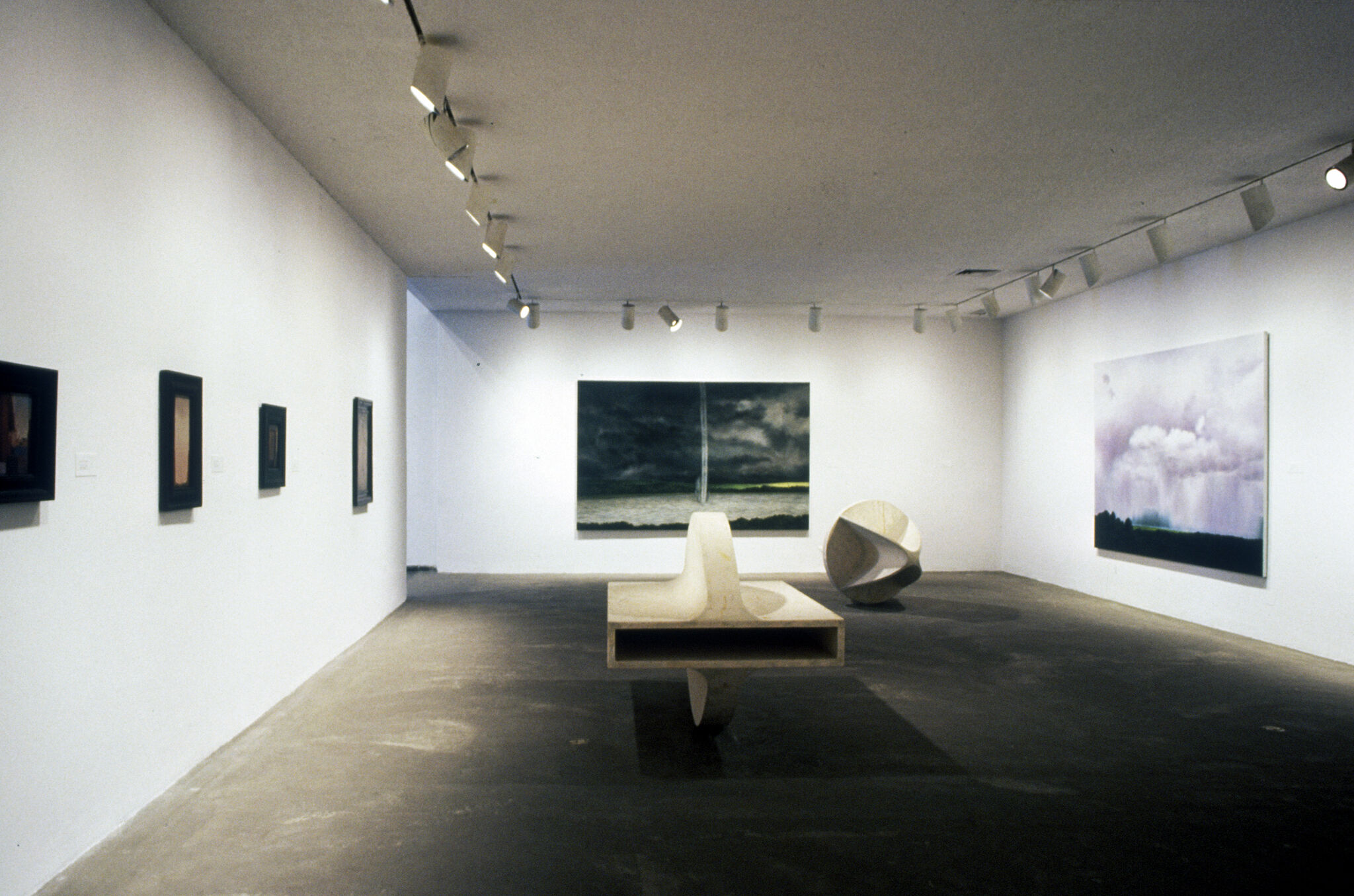 Works of art in a gallery.