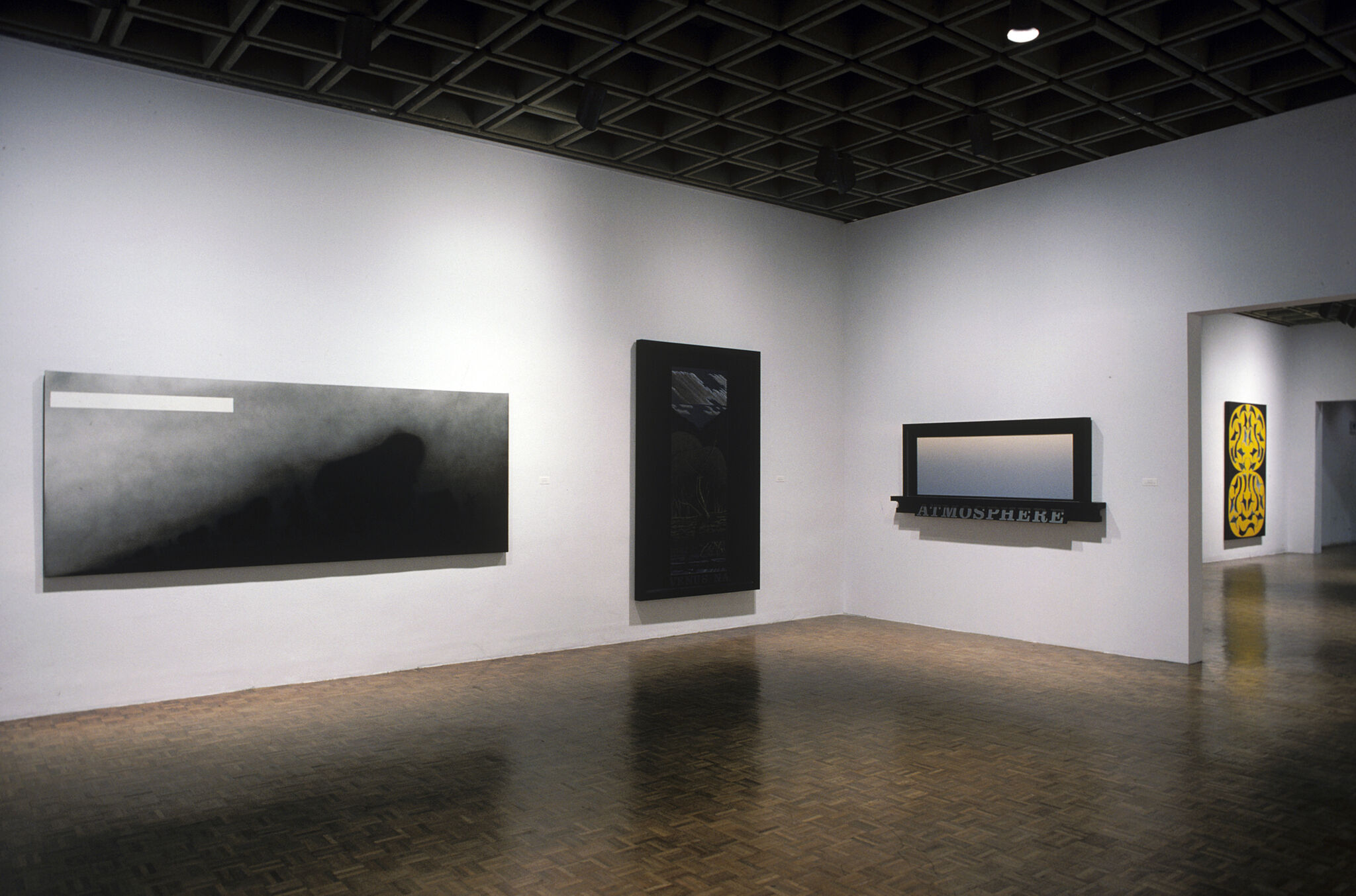 Works of art in a gallery.