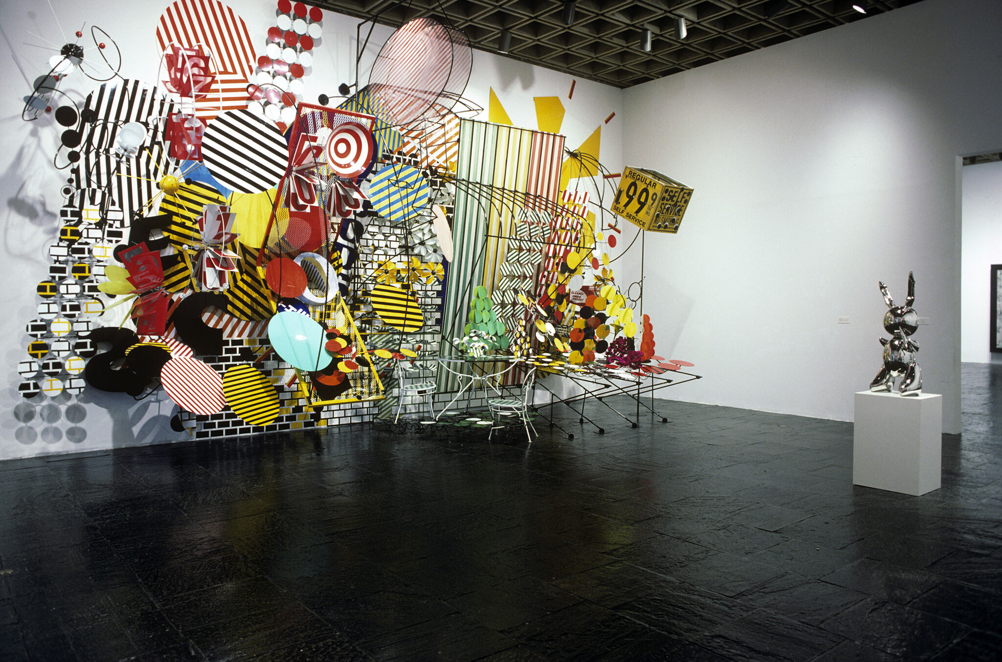 Works of art in a gallery.