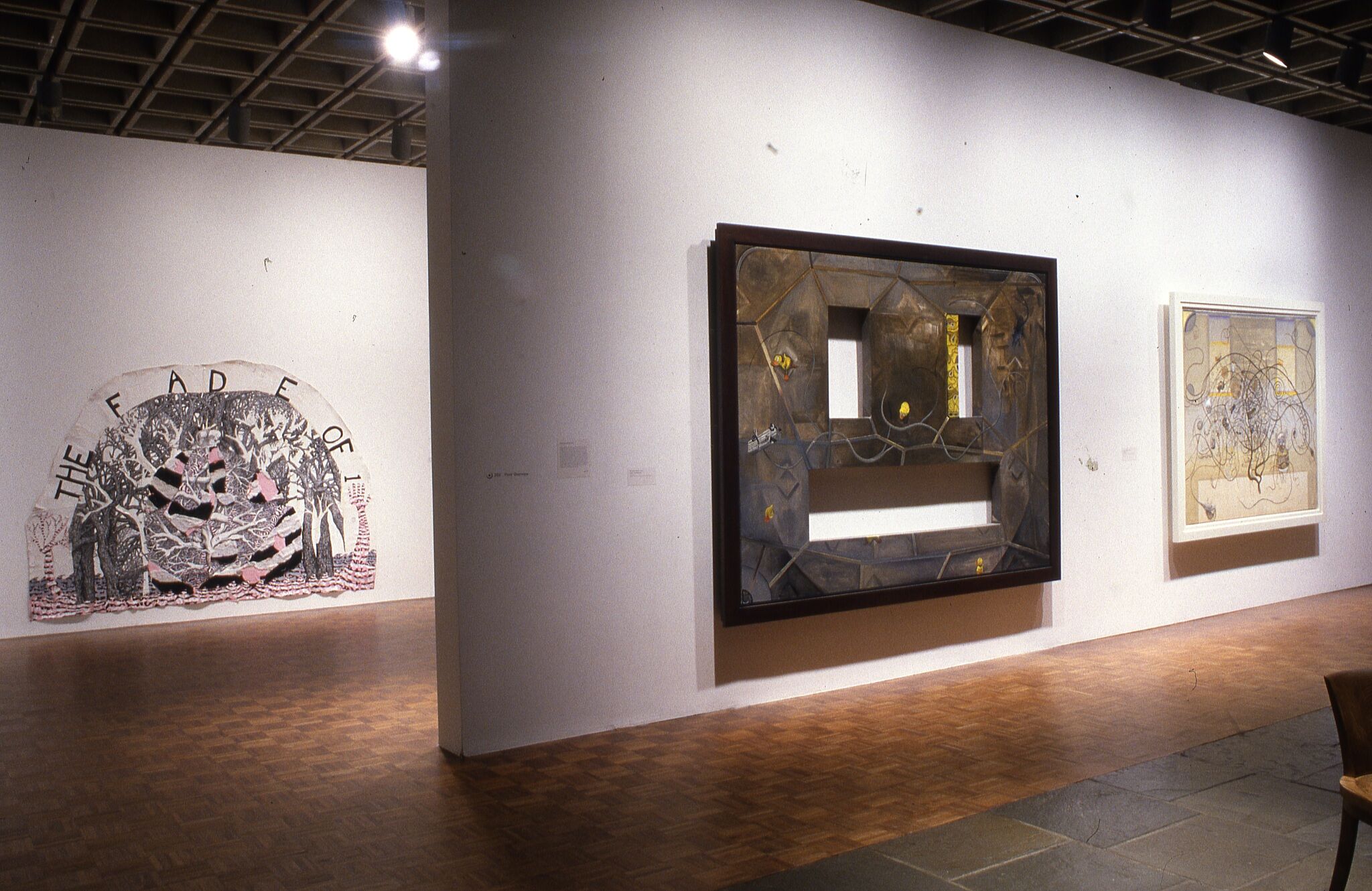 A gallery filled with works of art.