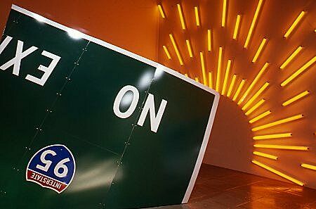 A gallery filled with works of art