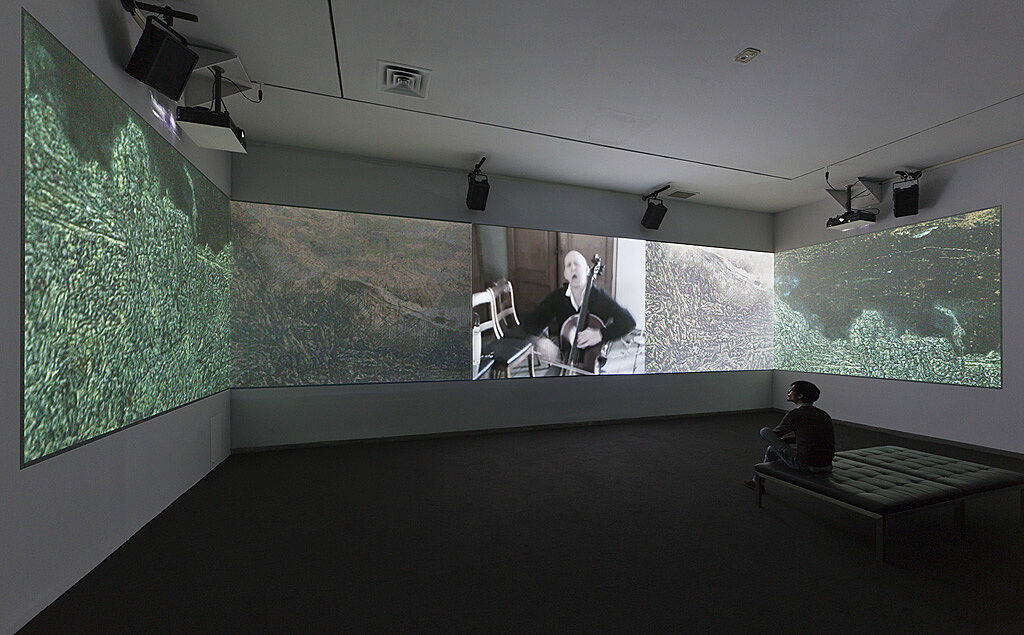 A gallery filled with works of art.