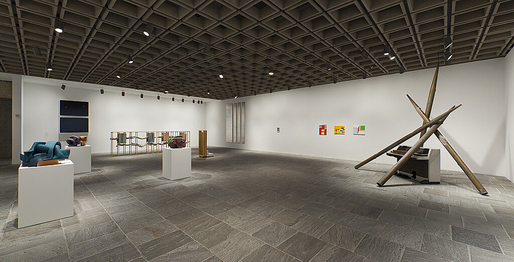 A gallery filled with works of art.