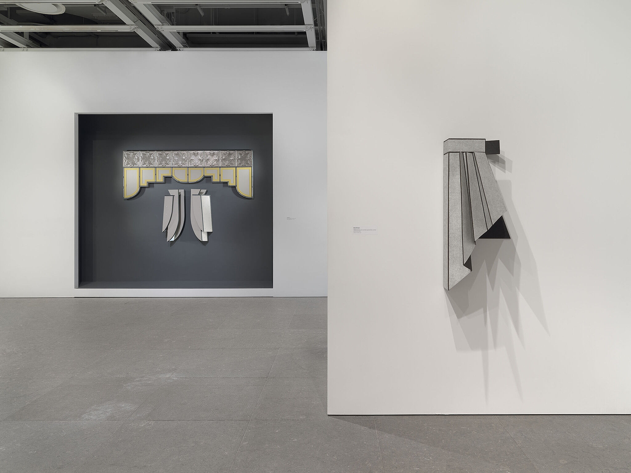 An installation view of artworks in a gallery.