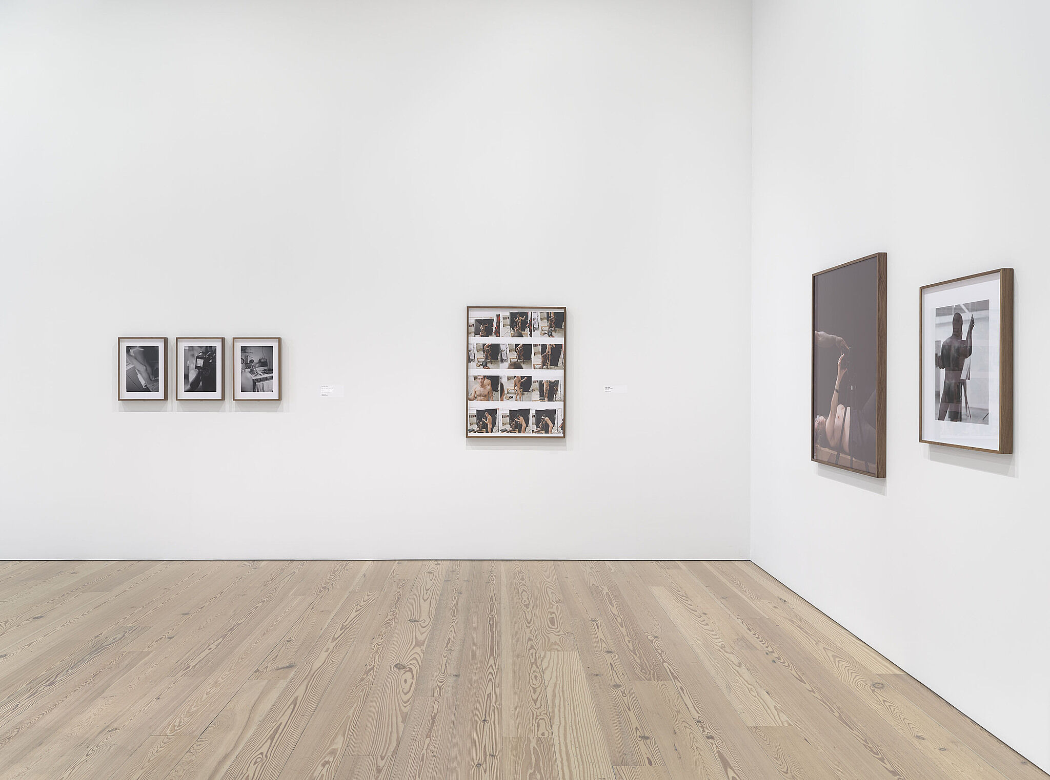 An installation view of artworks in a gallery.