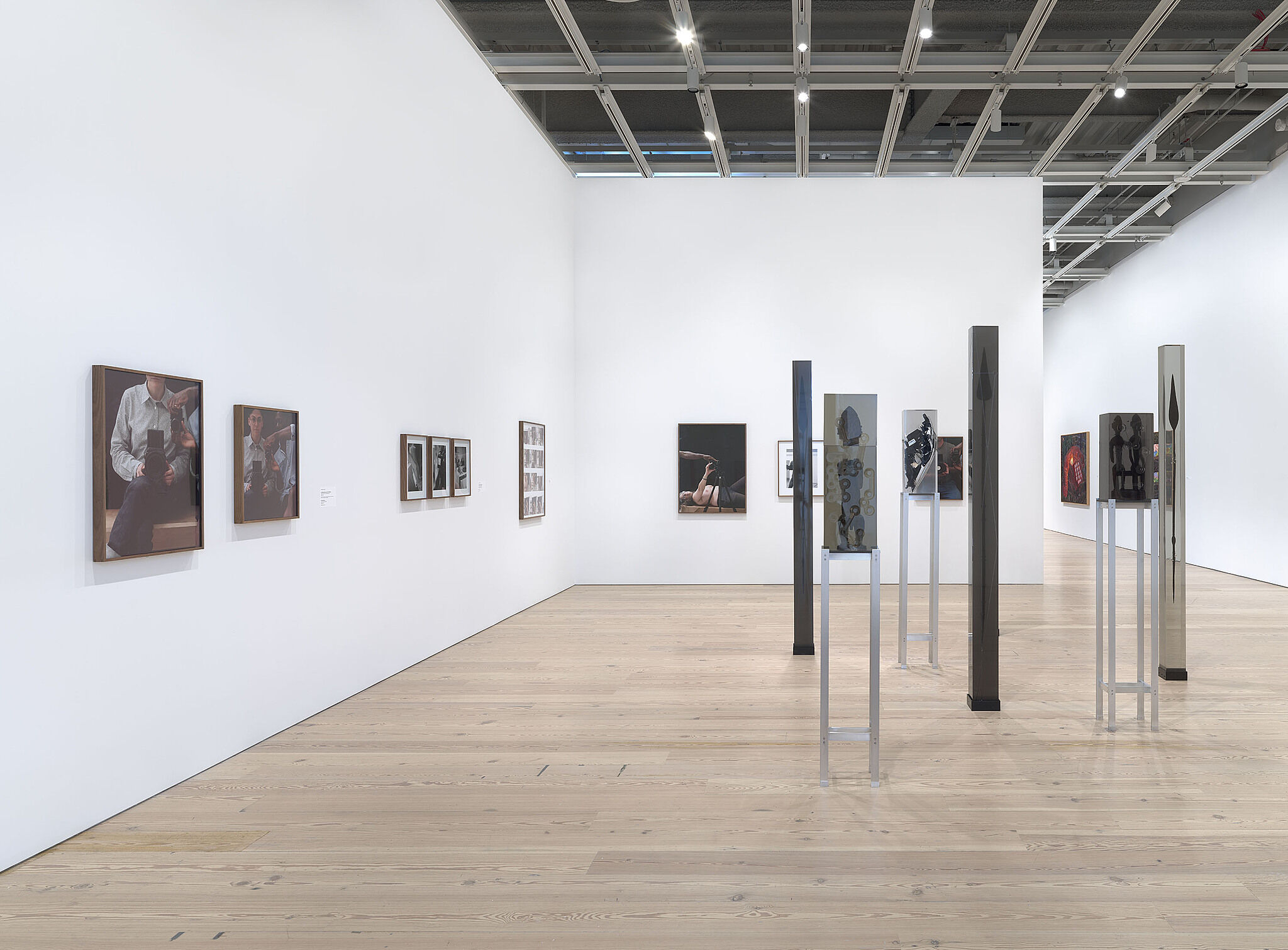 An installation view of artworks in a gallery.