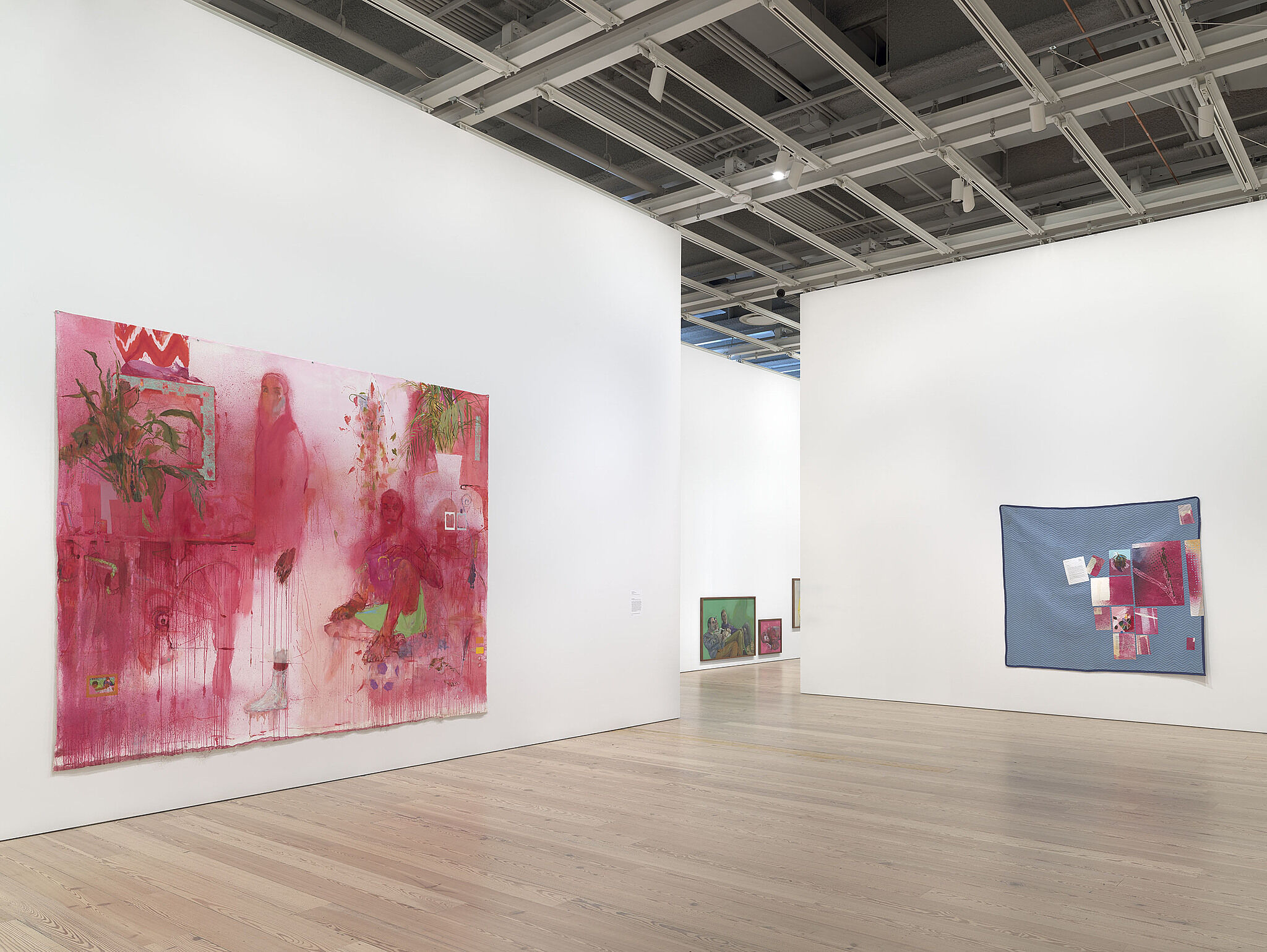 An installation view of artworks in a gallery.