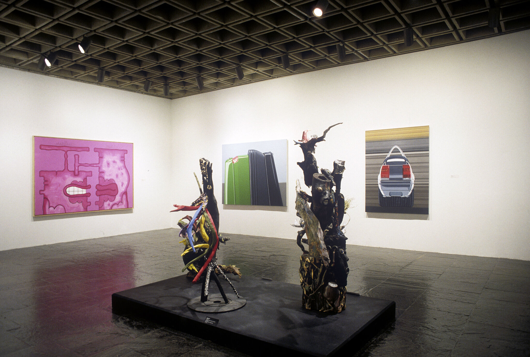 Works of art in a gallery.