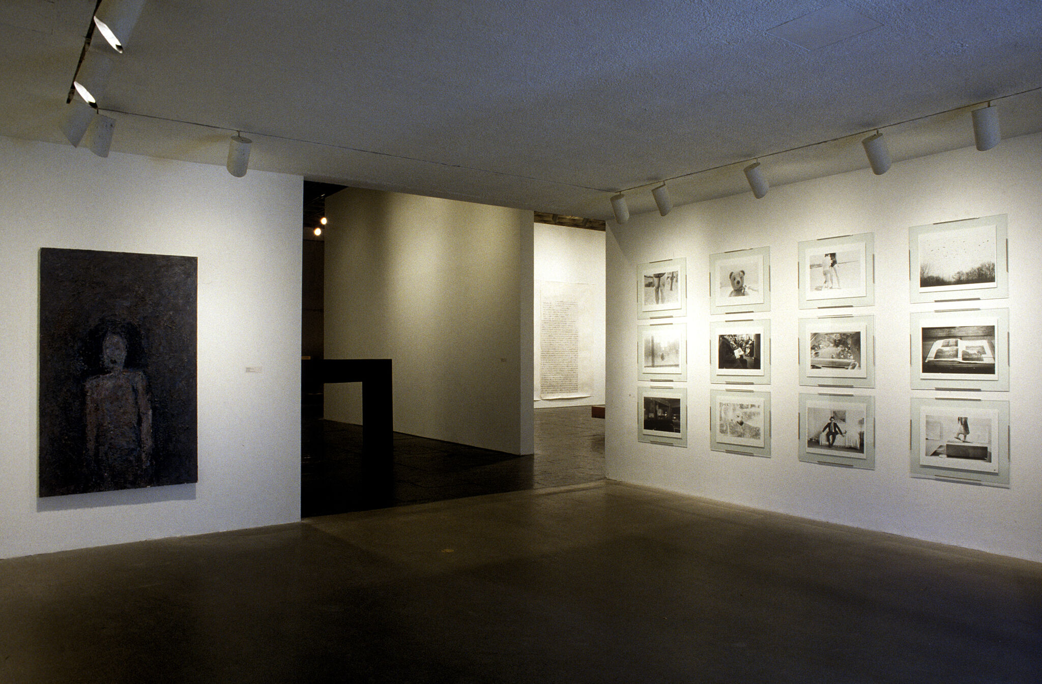 Works of art in a gallery.