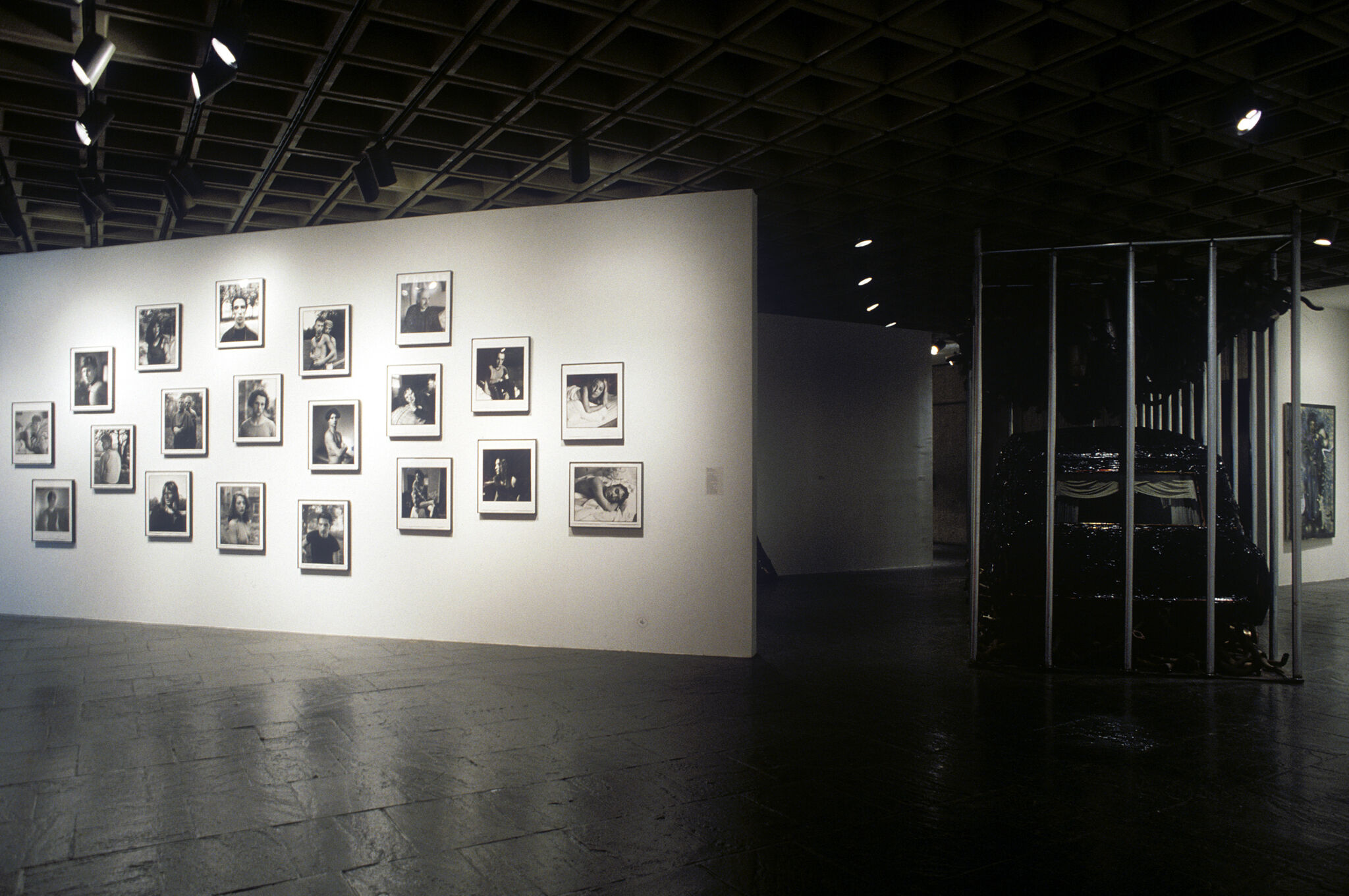 Works of art in a gallery.