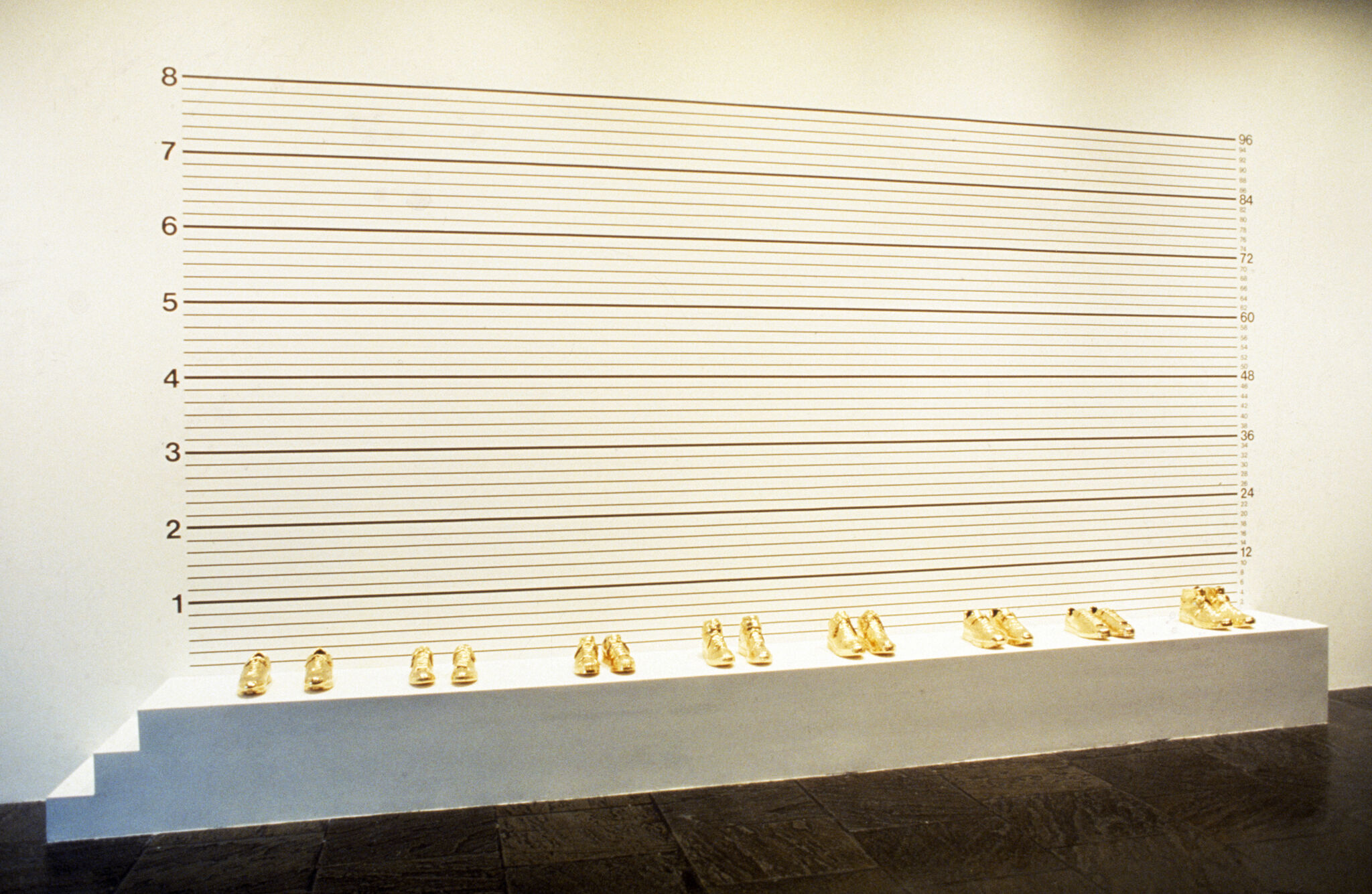 Works of art in a gallery.