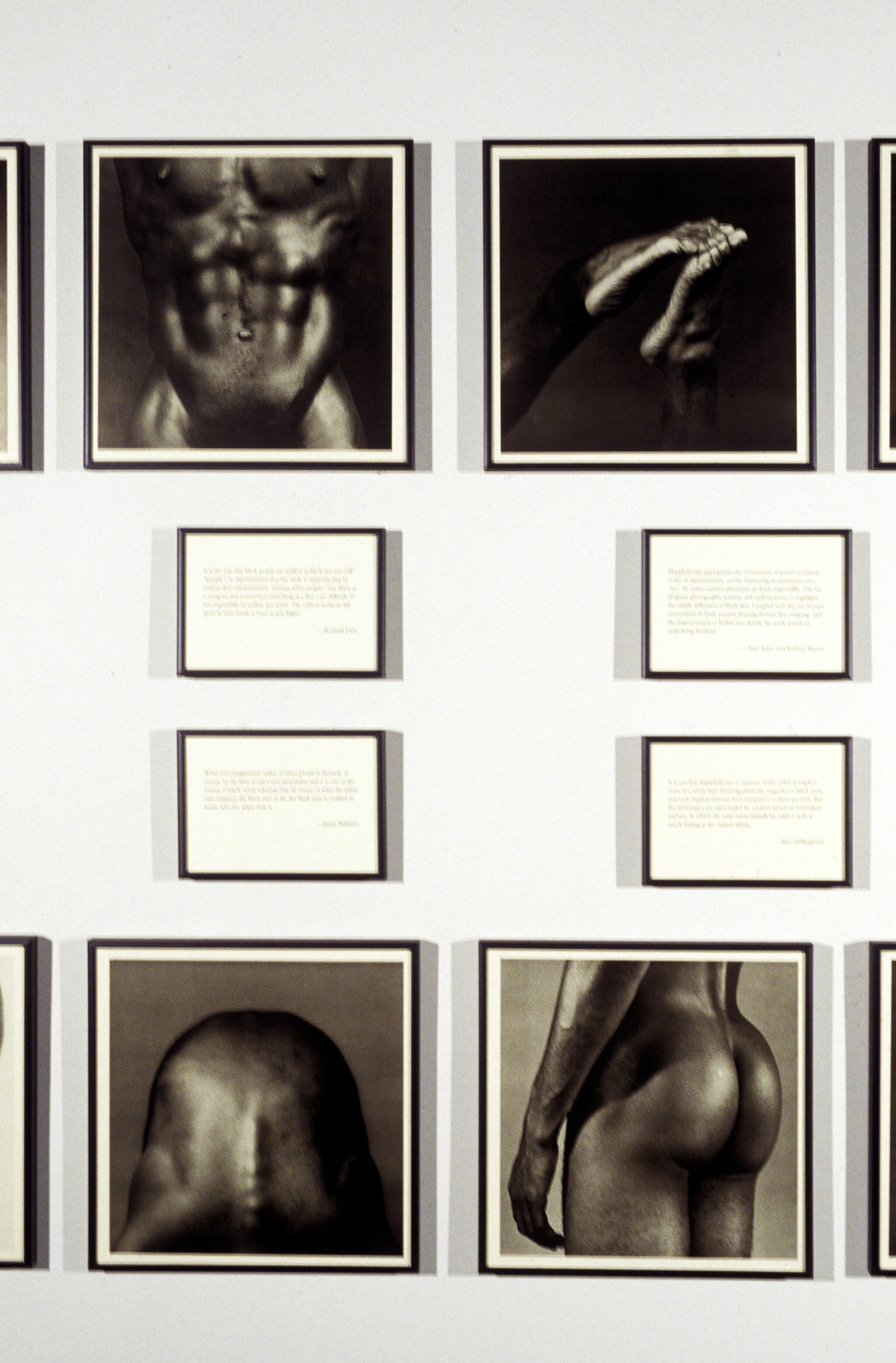 Works of art in a gallery.