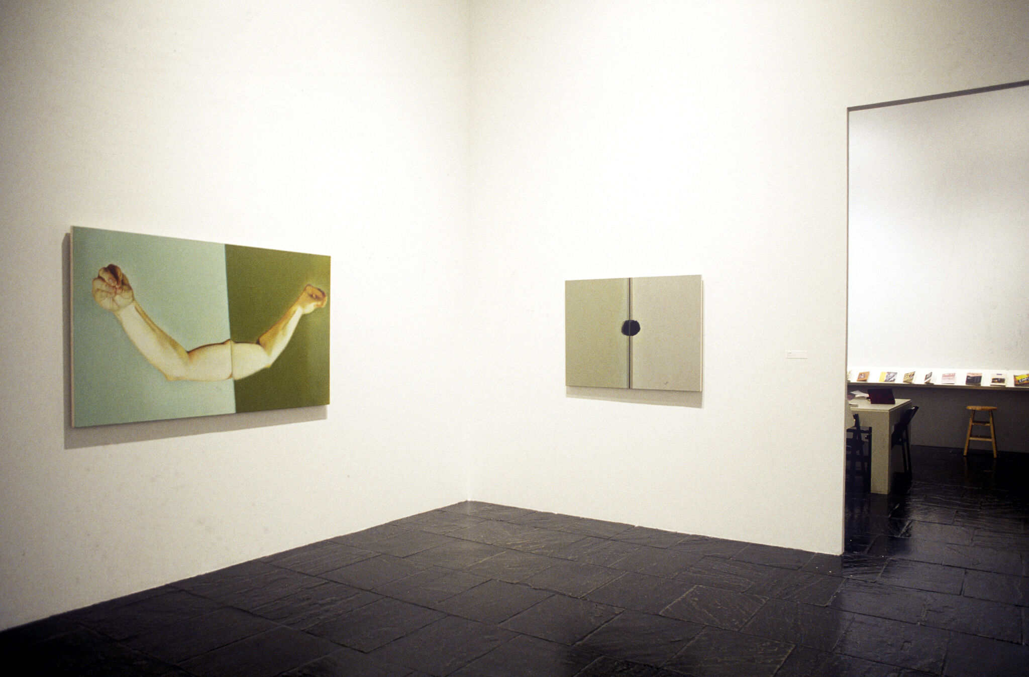 Works of art in a gallery.