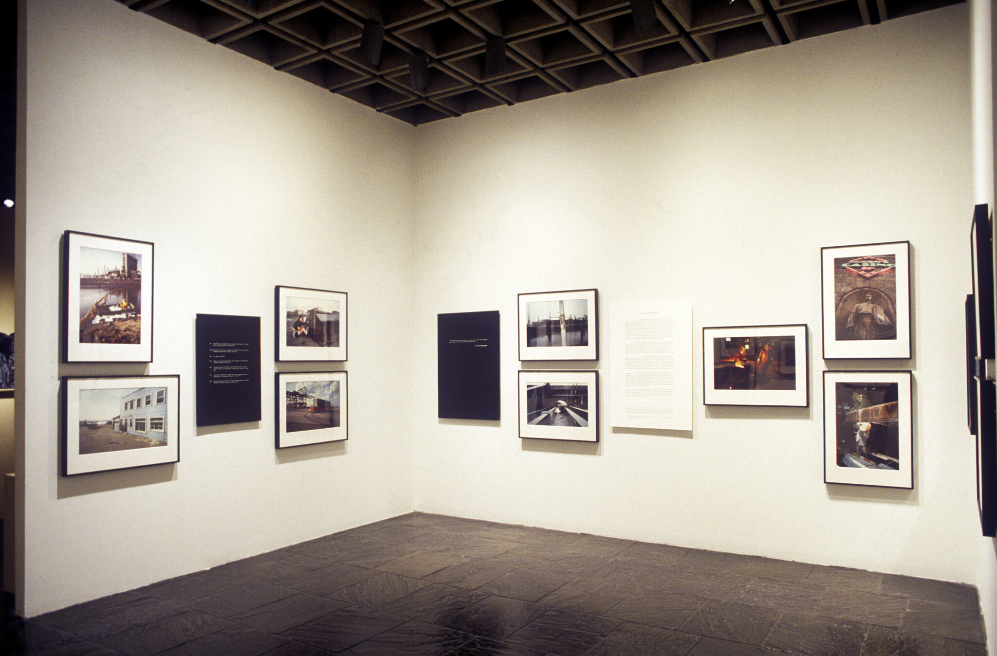 Works of art in a gallery.