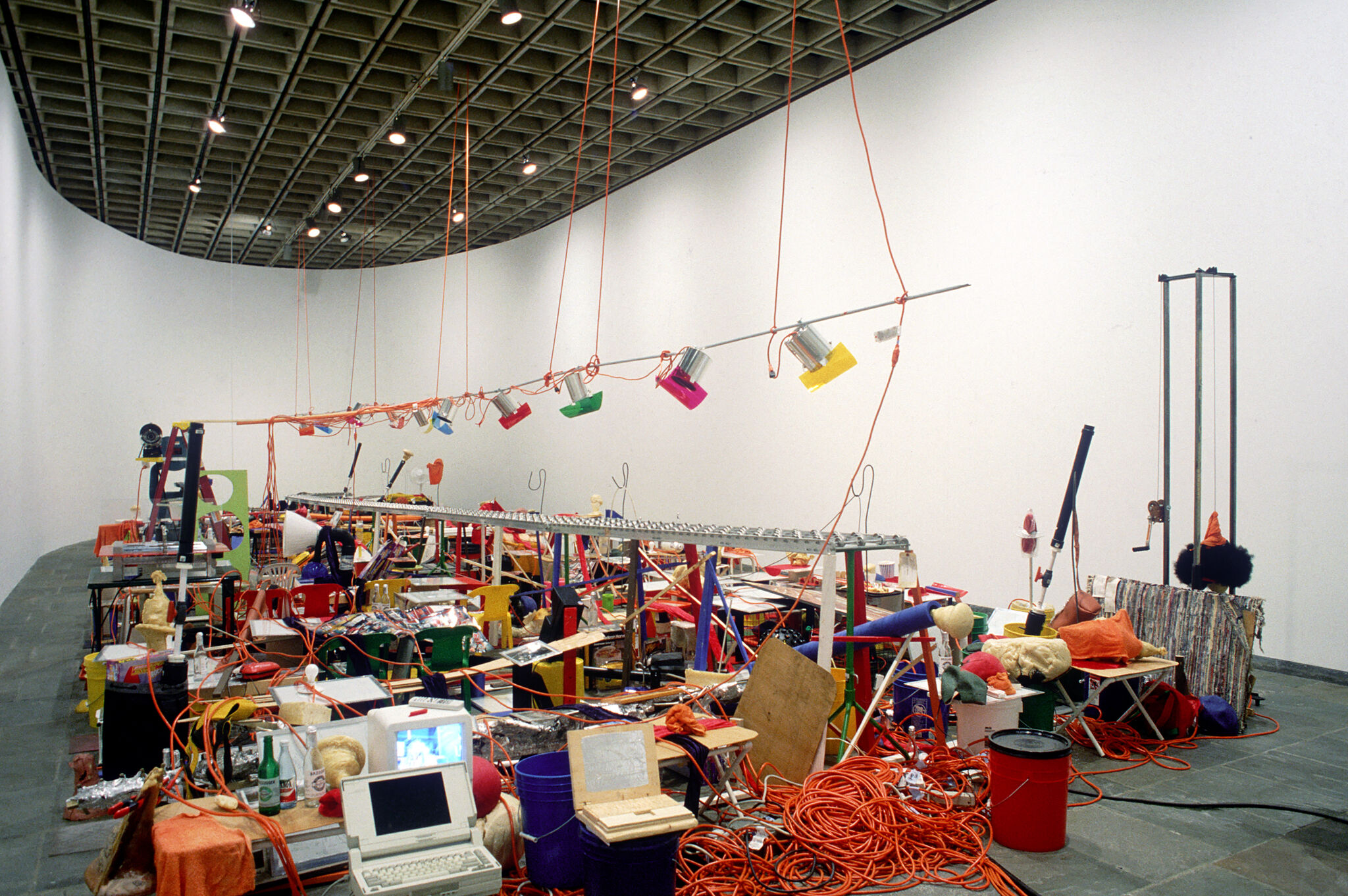 Works of art in a gallery.