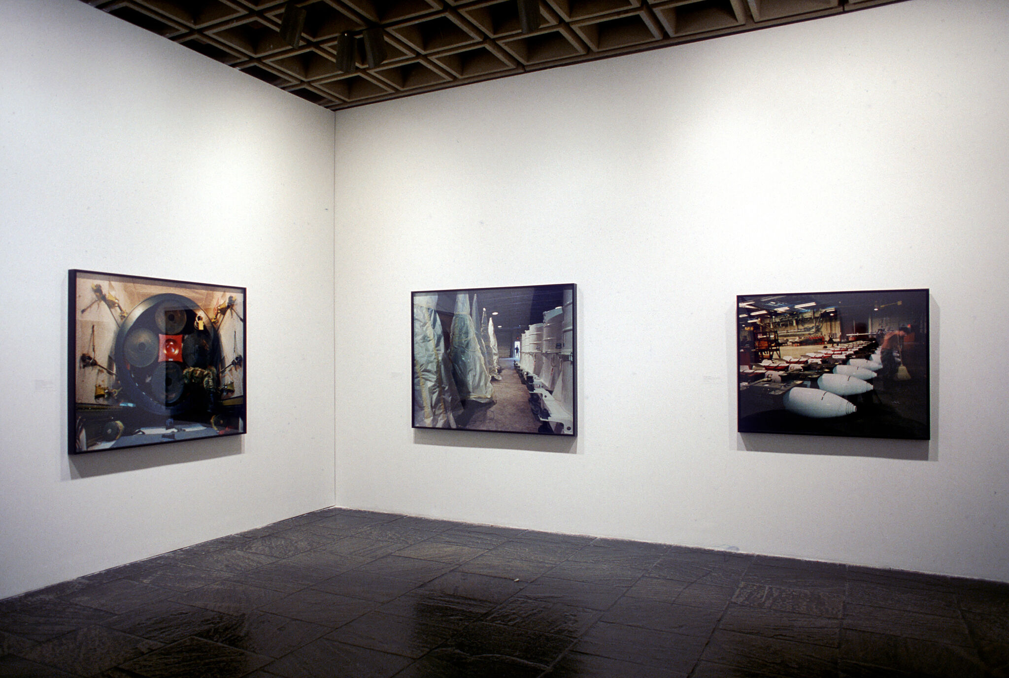 Works of art in a gallery.