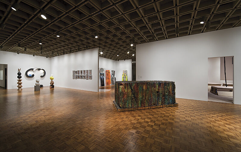 A gallery filled with works of art.