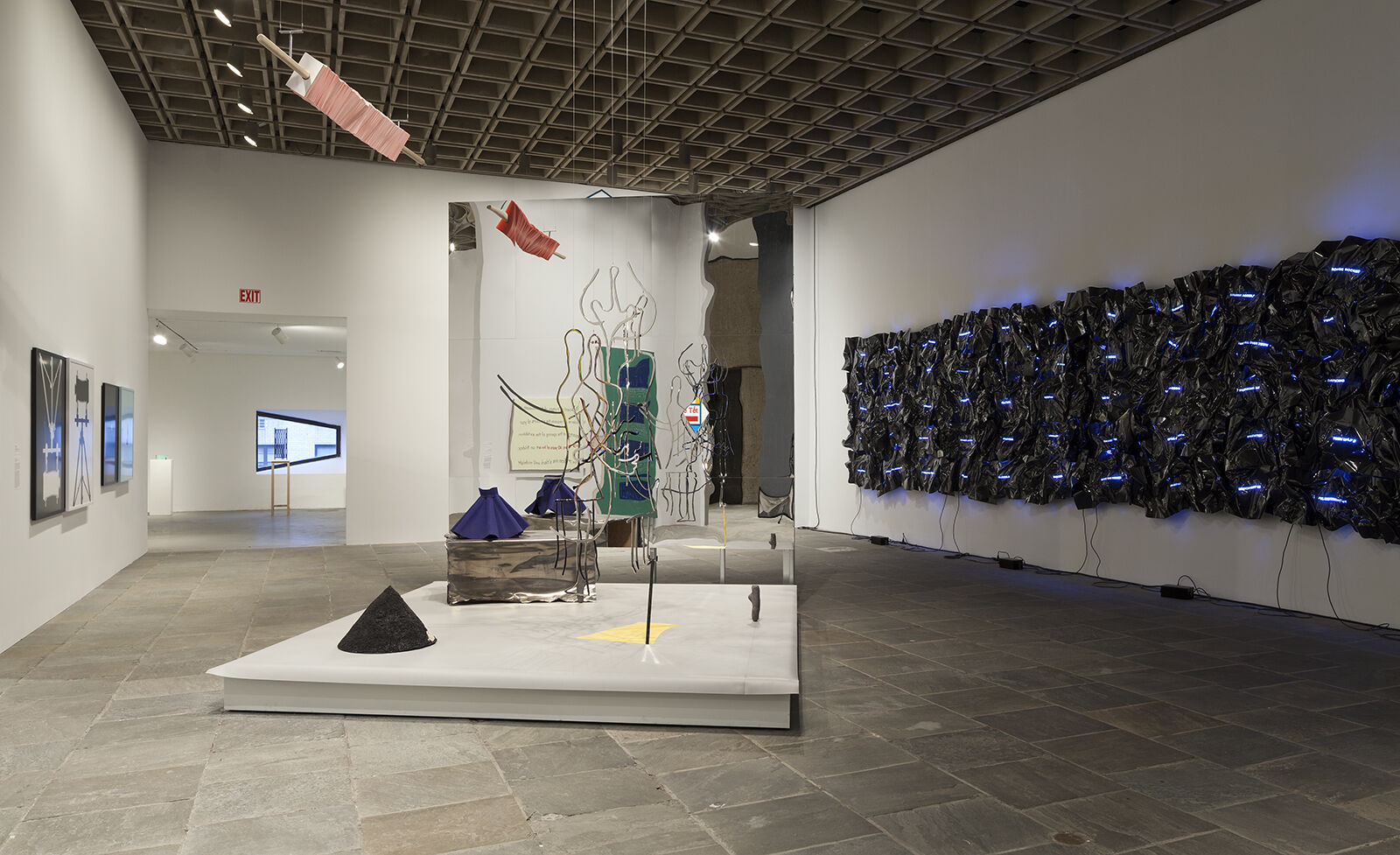 A gallery filled with works of art.