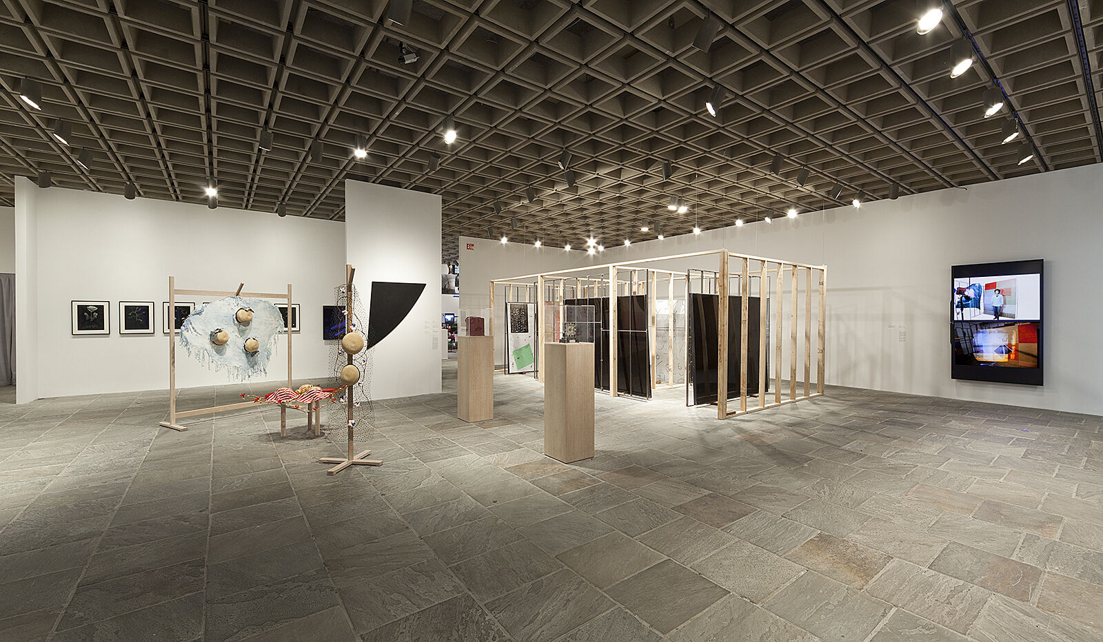 A gallery filled with works of art.