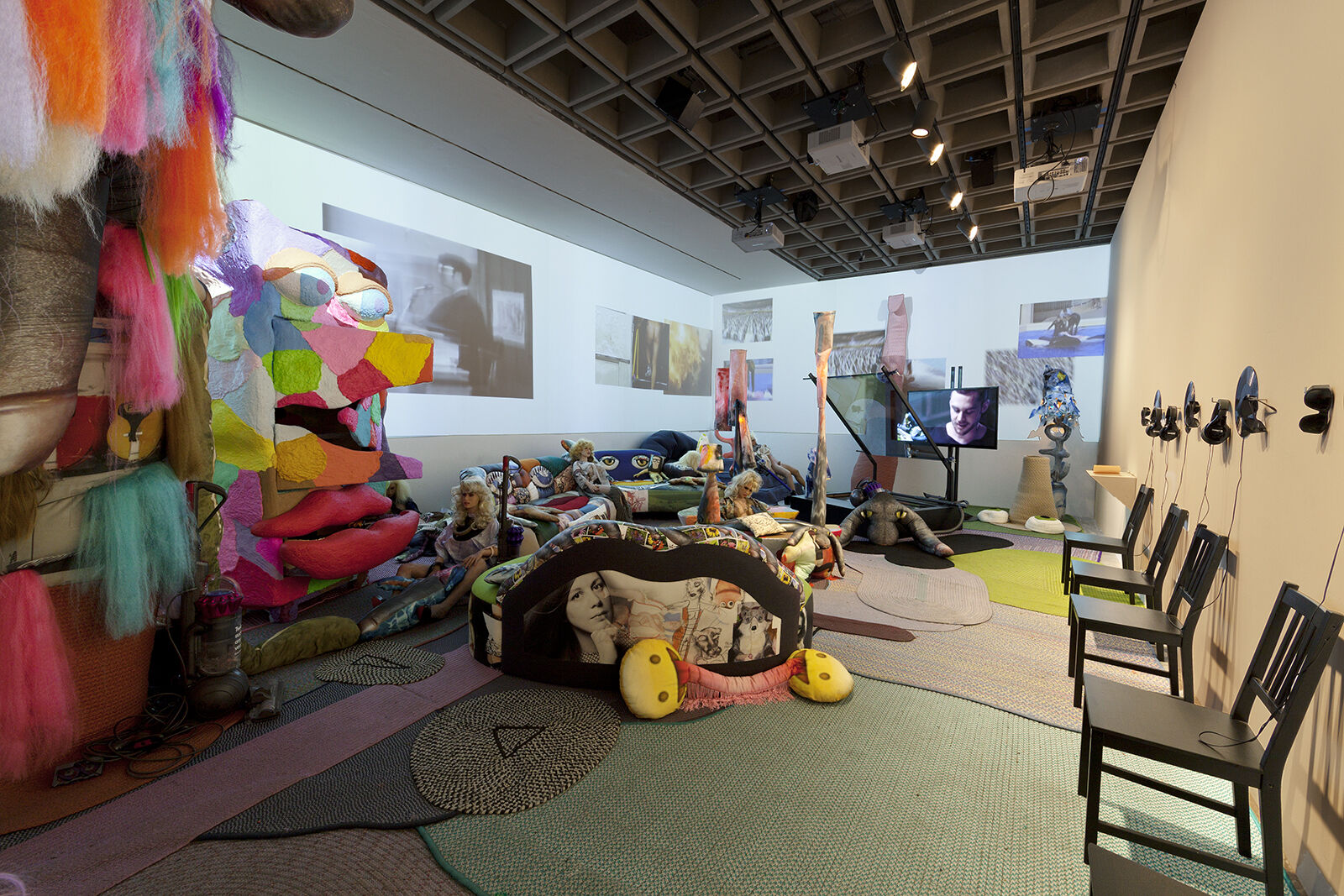 A gallery filled with works of art.